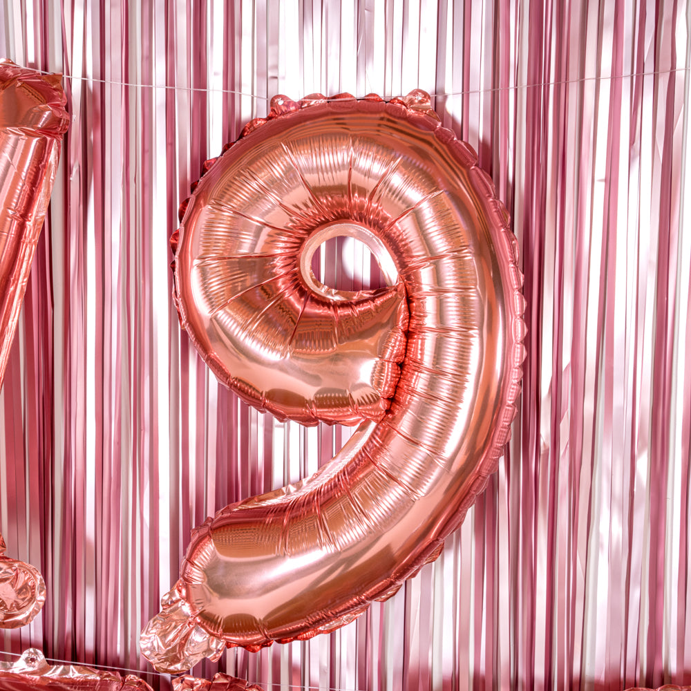 Balloonify Rose Gold Mylar Number 9 Balloon - 16 Inch Birthday Party Decoration - 1 Count Box - Perfect for Birthdays, Anniversaries & Baby Showers