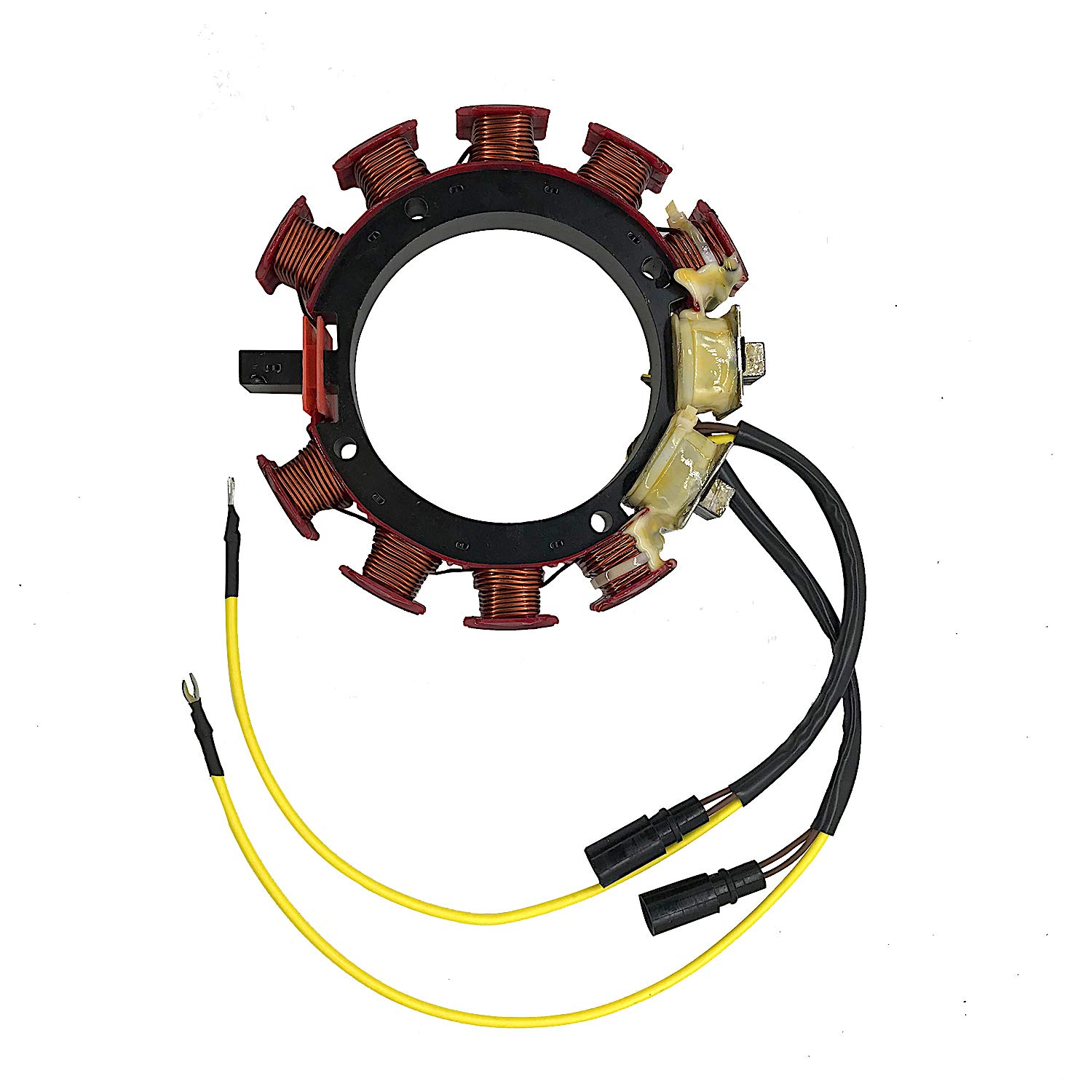 Johnson Evinrude Outboard Stator 35Amp 173-3117 582847 583117 583670 - Compatible with 200HP 225HP 275HP 300HP 2-Stroke 6/8 Cylinder Engines (1985-1987 Models) - Loop Charged System Replacement Part for Marine Boat Motor Repair & Maintenance