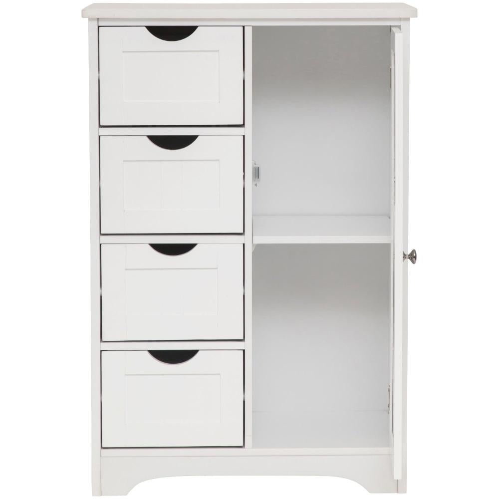 Multipurpose Bathroom Storage Cabinet Tallboy - White | Space-Saving Organizer for Towels, Toiletries & Cosmetics | Perfect for Small Bathrooms, Laundry Rooms & Bedrooms