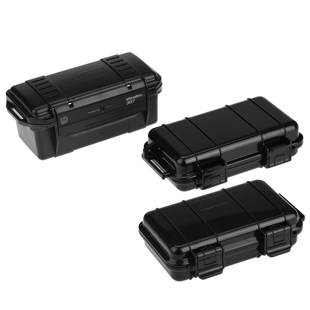 Heavy Duty Waterproof Storage Box - Shockproof & Airtight Sealed Container for Outdoor Camping, Emergency Supplies, Travel & Hiking (7.9x3.9x3.2 Inches) - Perfect for Food Storage, First Aid Kits & Survival Gear