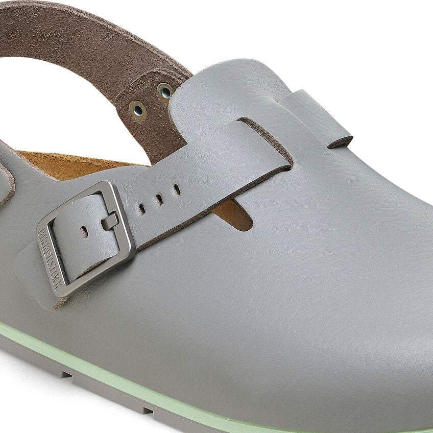 Birkenstock Tokio Pro Leather Super Grip Shoes in Gun Metal - Non-Slip Work Shoes for Nurses, Chefs & Professionals