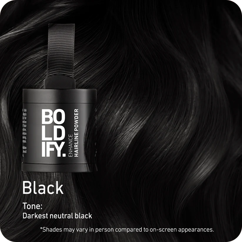 Boldify Hairline Powder for Thinning Hair - Instant Root Touch Up & Hair Thickening Fibers - Natural Looking Coverage for Men & Women - Perfect for Daily Use & Special Occasions