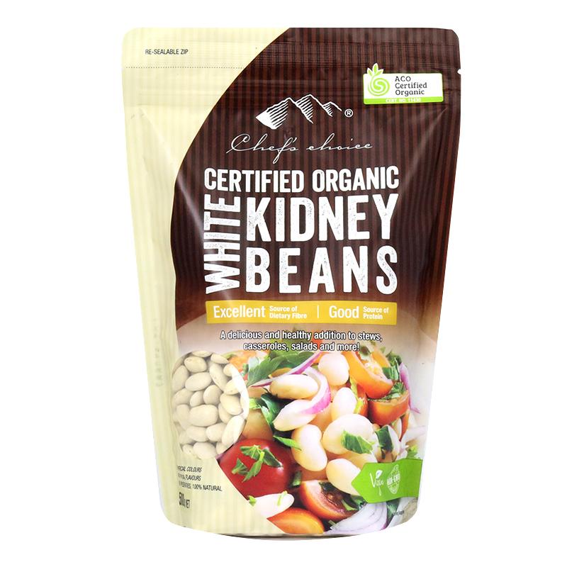 Organic White Kidney Beans - Premium Quality, Non-GMO, Gluten-Free - Perfect for Soups, Salads, and Healthy Cooking