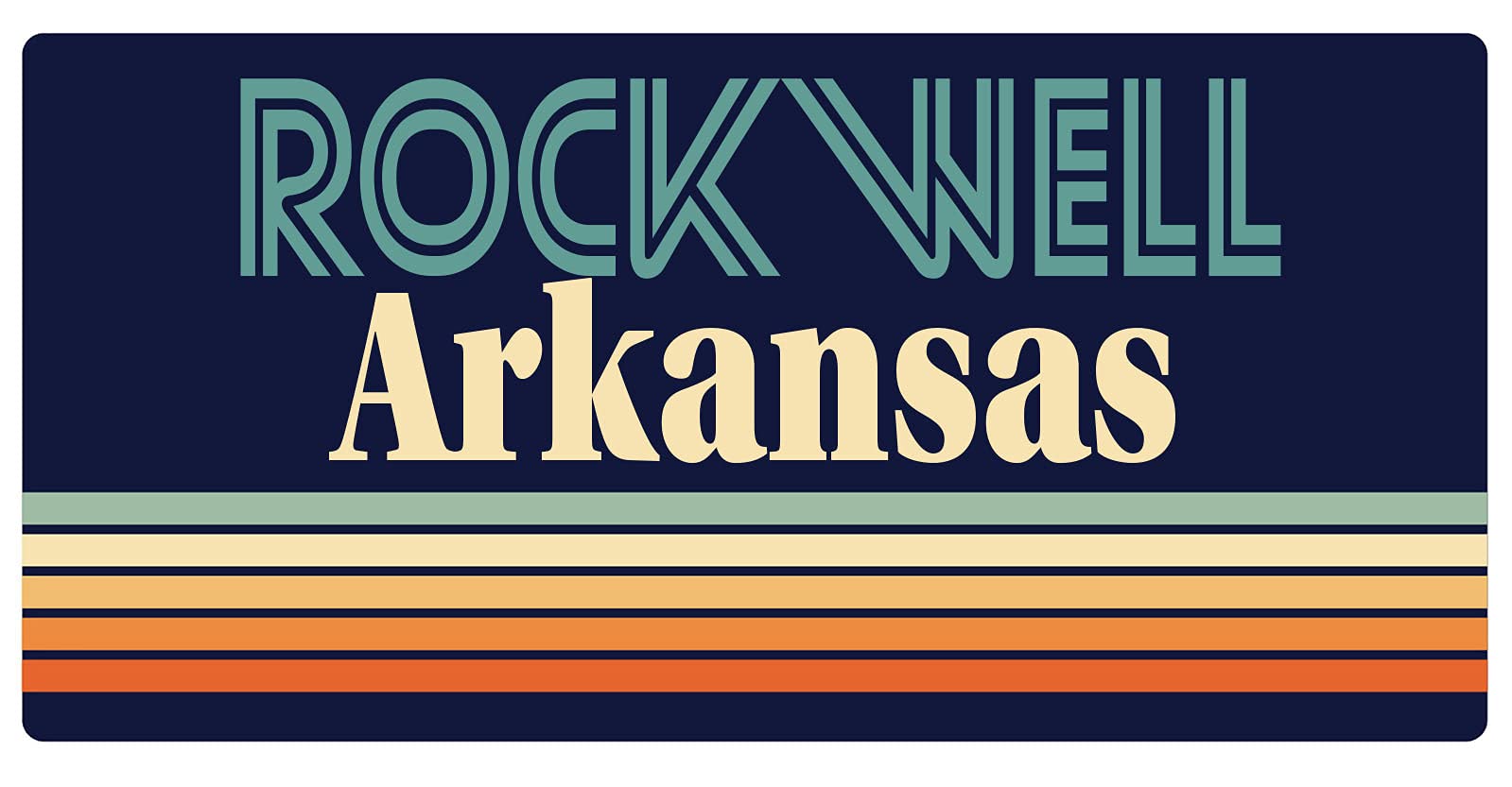Vintage Rockwell Arkansas 5 x 2.5-Inch Refrigerator Magnet - Retro Souvenir & Collectible for Fridge, Office, or Travel Memories