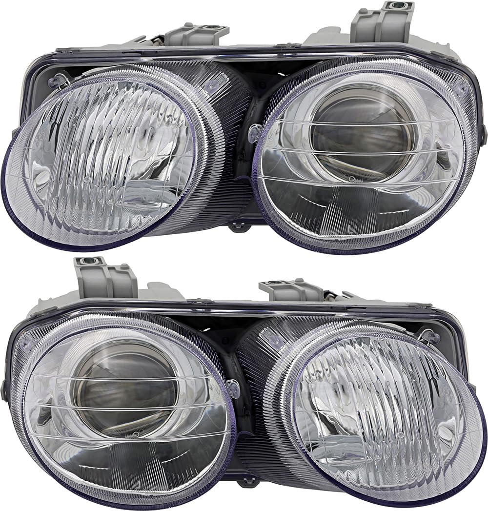 1998-2001 Acura Integra Halogen Headlight Set - Driver & Passenger Side Replacement Lamps for Night Driving & Enhanced Visibility