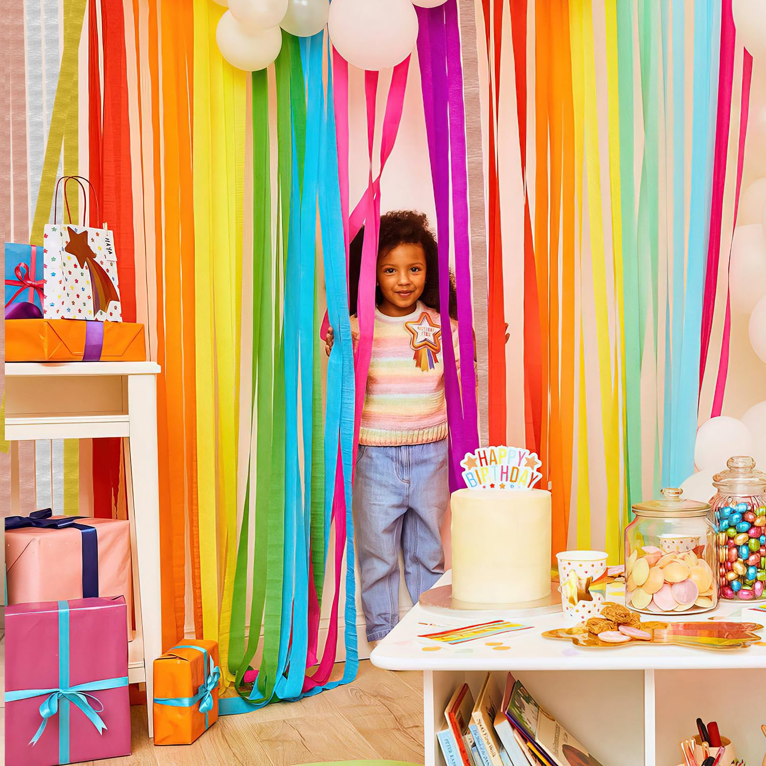 Pastel Crepe Paper Streamers - 6 Rolls (492ft Total) for Party Decorations | Birthday, Wedding, Baby Shower & Celebration Supplies | 2.37