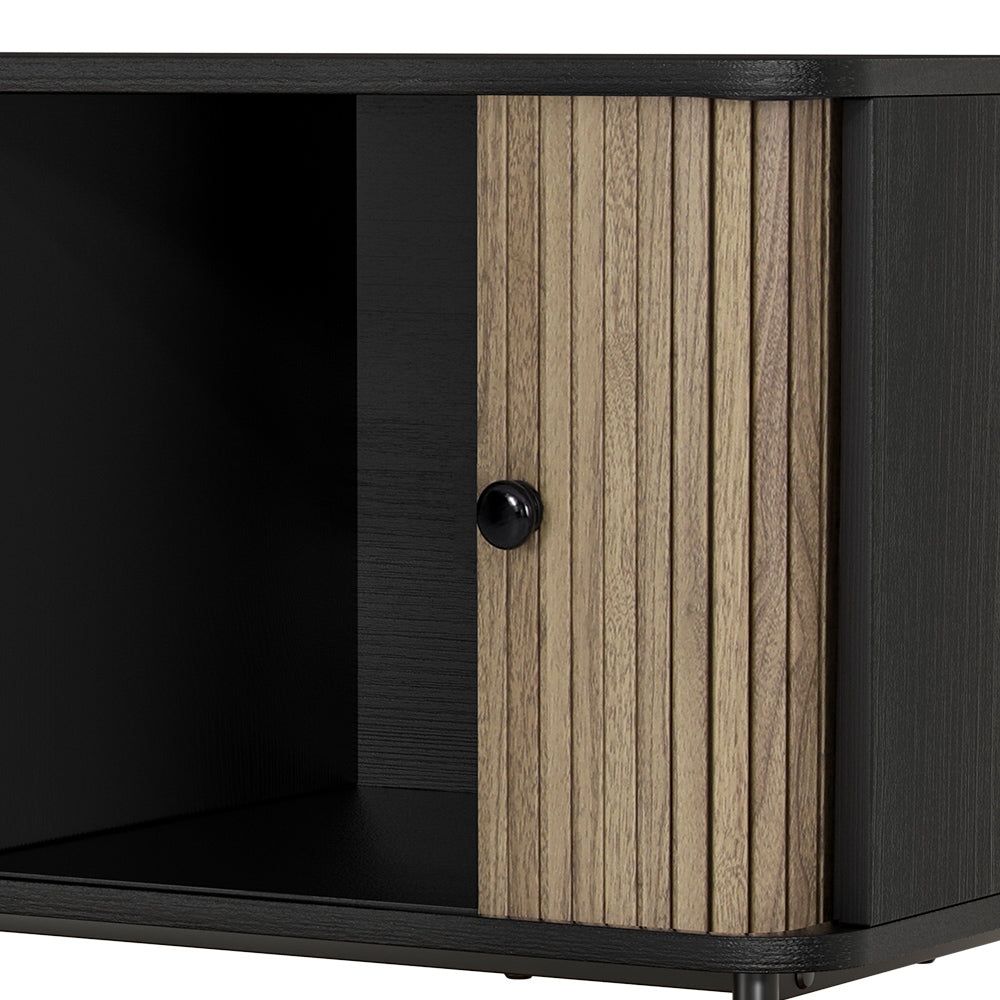 Artiss 150CM Black Boris TV Stand Entertainment Unit - Modern TV Cabinet for Living Room, Bedroom & Home Theater