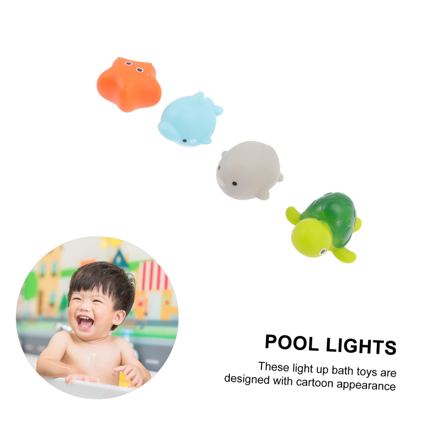 FAVOMOTO 20 Pack LED Bath Toys for Kids - Waterproof Floating Light Up Bathtub Toys for Toddlers & Babies - Fun Bath Time Sensory Play, Pool Party, and Nighttime Glow in the Dark Activities