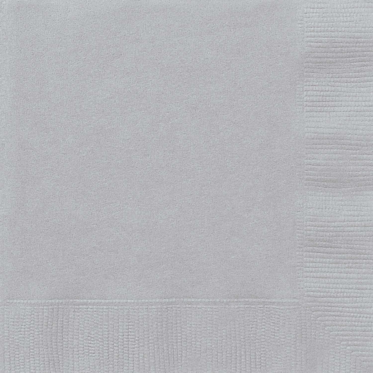 Premium Silver Beverage Napkins - 20 Count Disposable Cocktail Napkins for Parties, Weddings & Elegant Events - Perfect for Drinks, Appetizers & Formal Dining