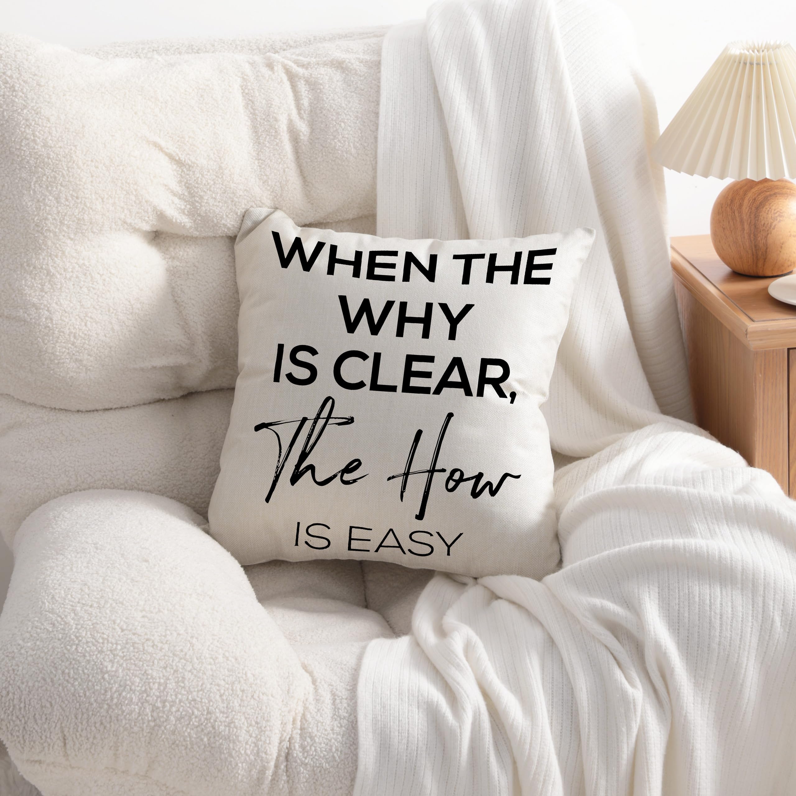 BEDSUM 18x18 Inch Linen Throw Pillow Cover - Square Decorative Cushion Case for Sofa, Couch & Bed - Breathable & Stylish Home Decor - Perfect for Living Room, Bedroom & Cozy Reading Nook
