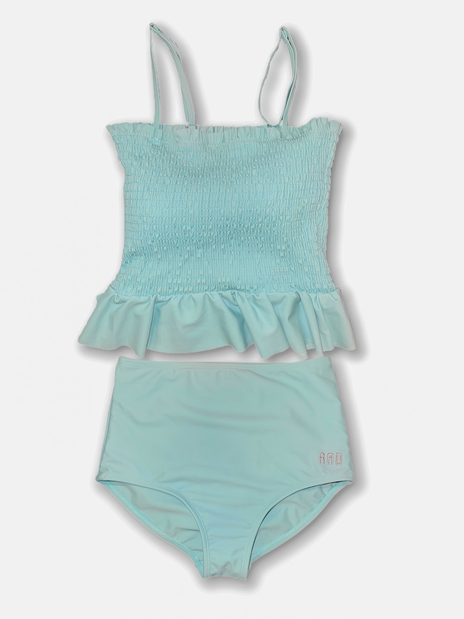 Mya Aqua Smocked Tankini Swimsuit for Women - $68 | Stylish Two-Piece Bathing Suit for Beach, Pool & Summer Vacations