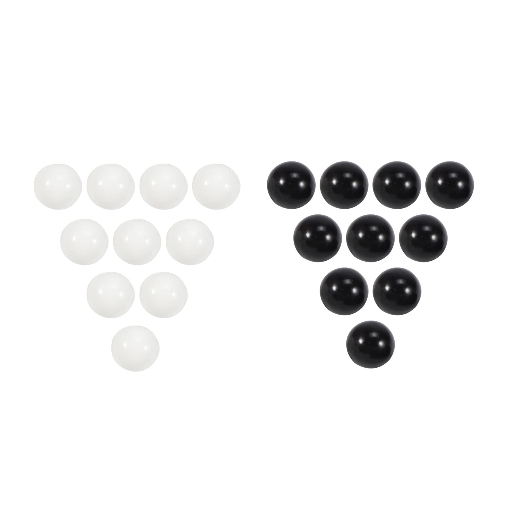 FOOTIC 20 Pcs 16mm Glass Marbles - Black & White Knicker Balls for Home Decor, Kids Games, DIY Crafts & Vase Fillers