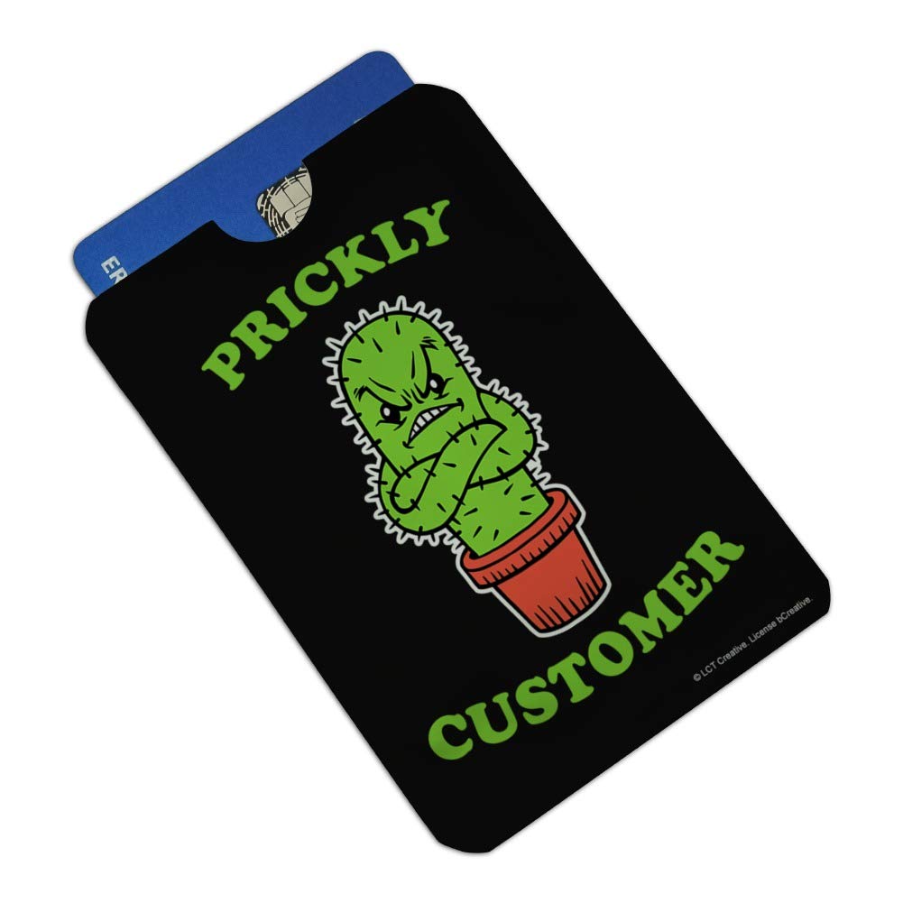 Funny Cactus Credit Card Holder Set of 4 - RFID Blocking Wallet Protector Sleeves for Men & Women | Perfect for Travel, Office & Everyday Use