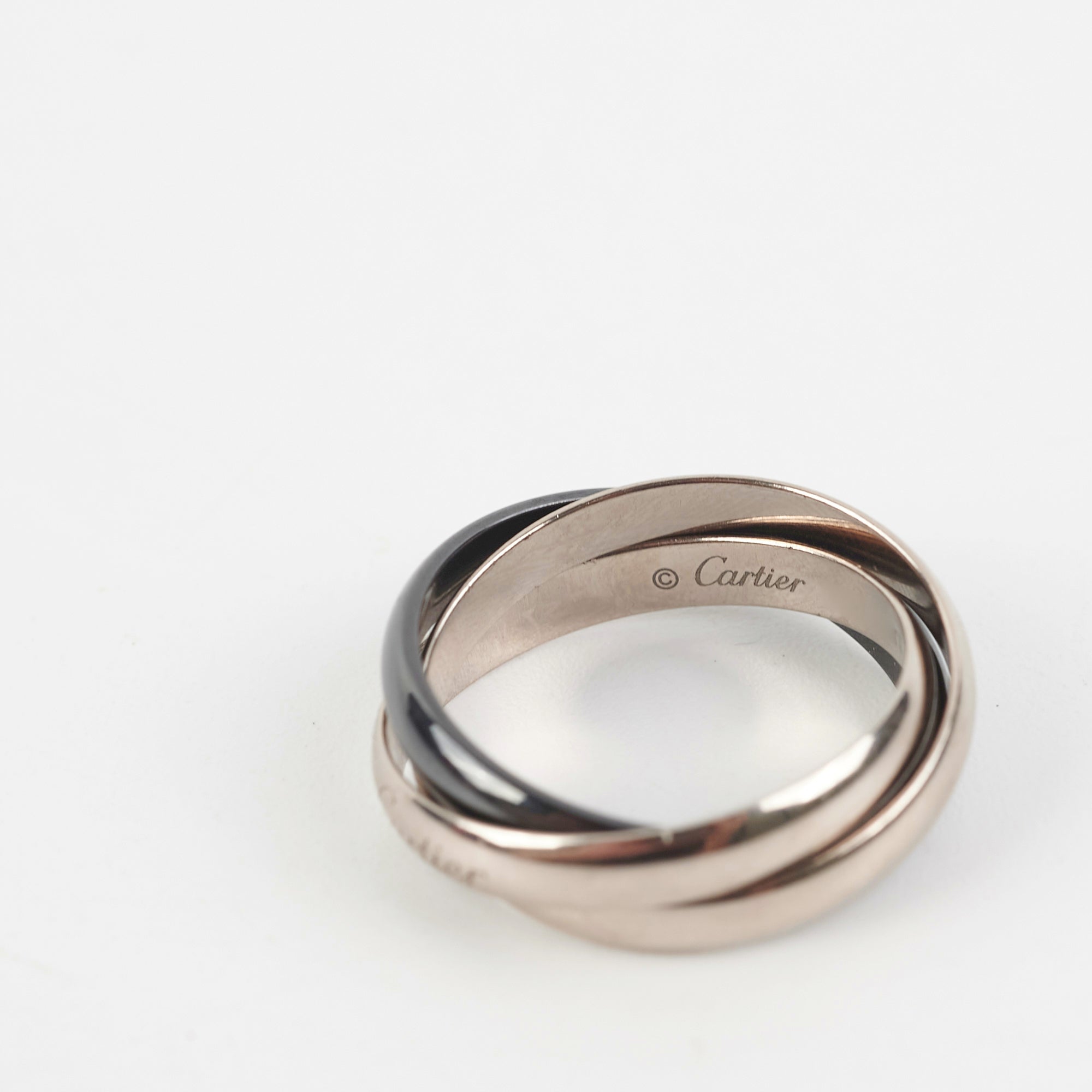 Cartier Trinity Ceramic Ring - Size 61 | Luxury Unisex Wedding Band for Men & Women - Perfect for Engagements, Anniversaries & Special Occasions