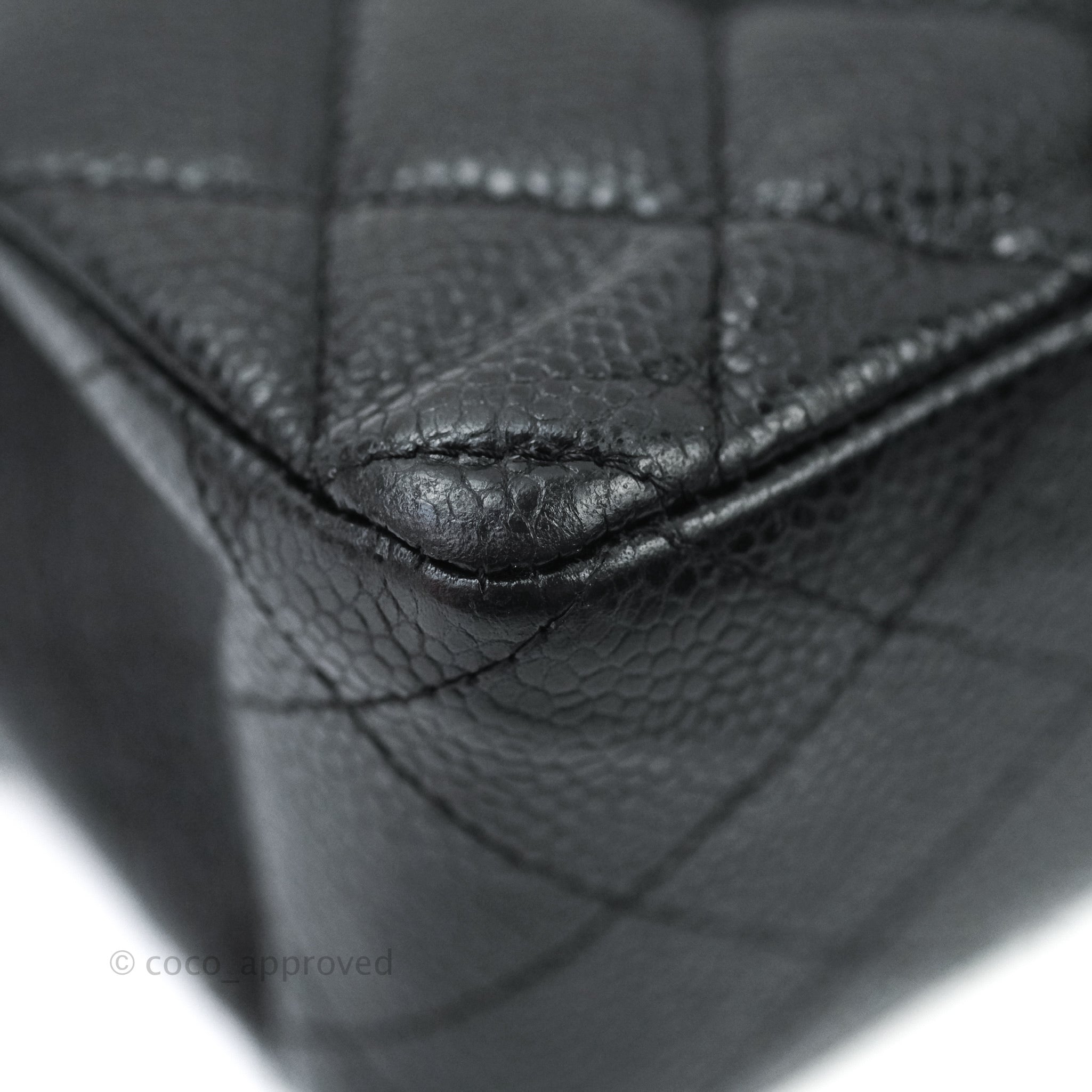 Chanel Classic M/L Medium Double Flap Bag Black Caviar Leather with Silver Hardware - Luxury Designer Handbag for Women, Perfect for Work, Evening Events & Special Occasions