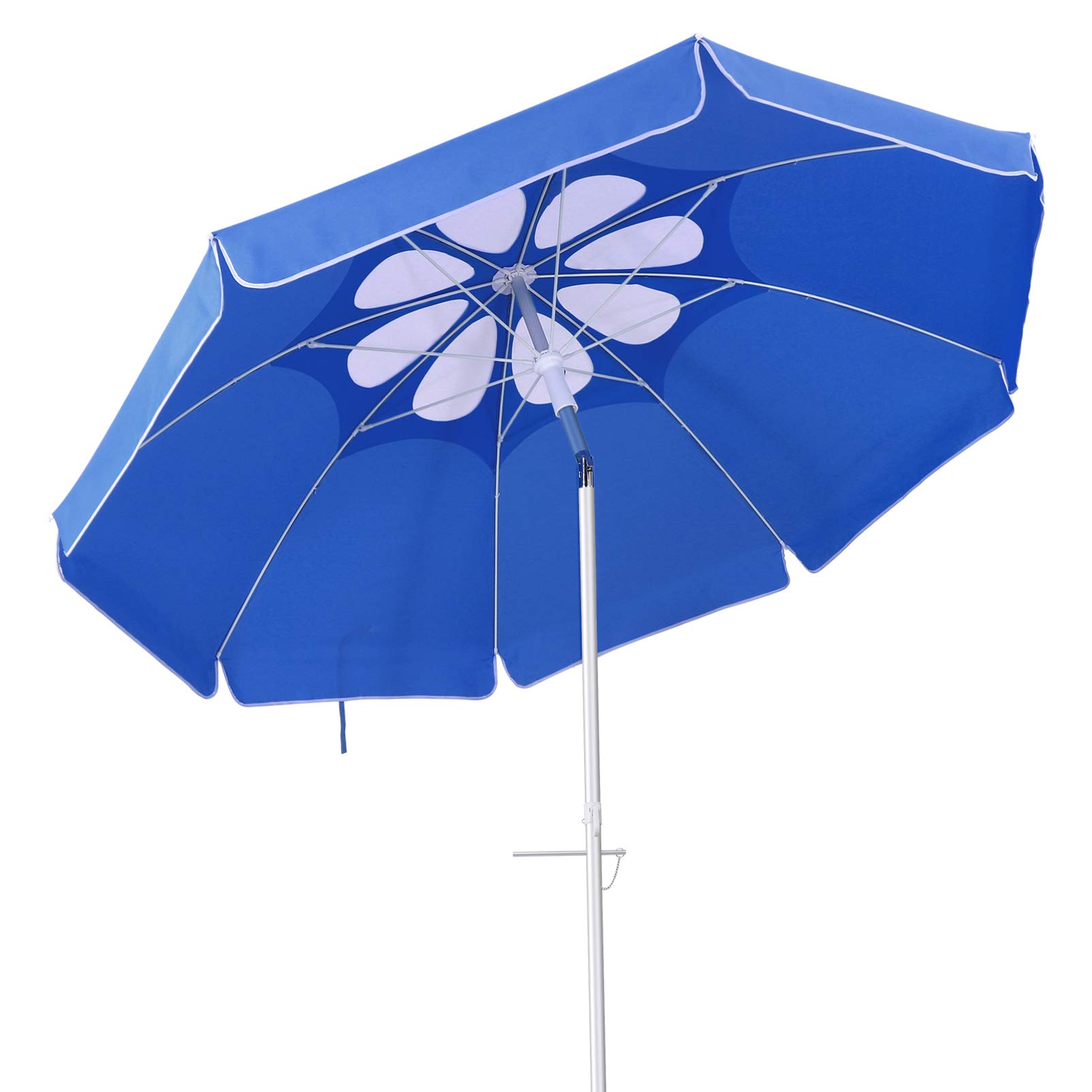 BESPORTBLE 6.5ft Heavy Duty Beach Umbrella with Sand Anchor & Tilt Aluminum Pole - Portable Sun Shade Umbrella for Patio, Garden, Beach, Poolside & Outdoor Activities - Includes Carry Bag for Easy Transport