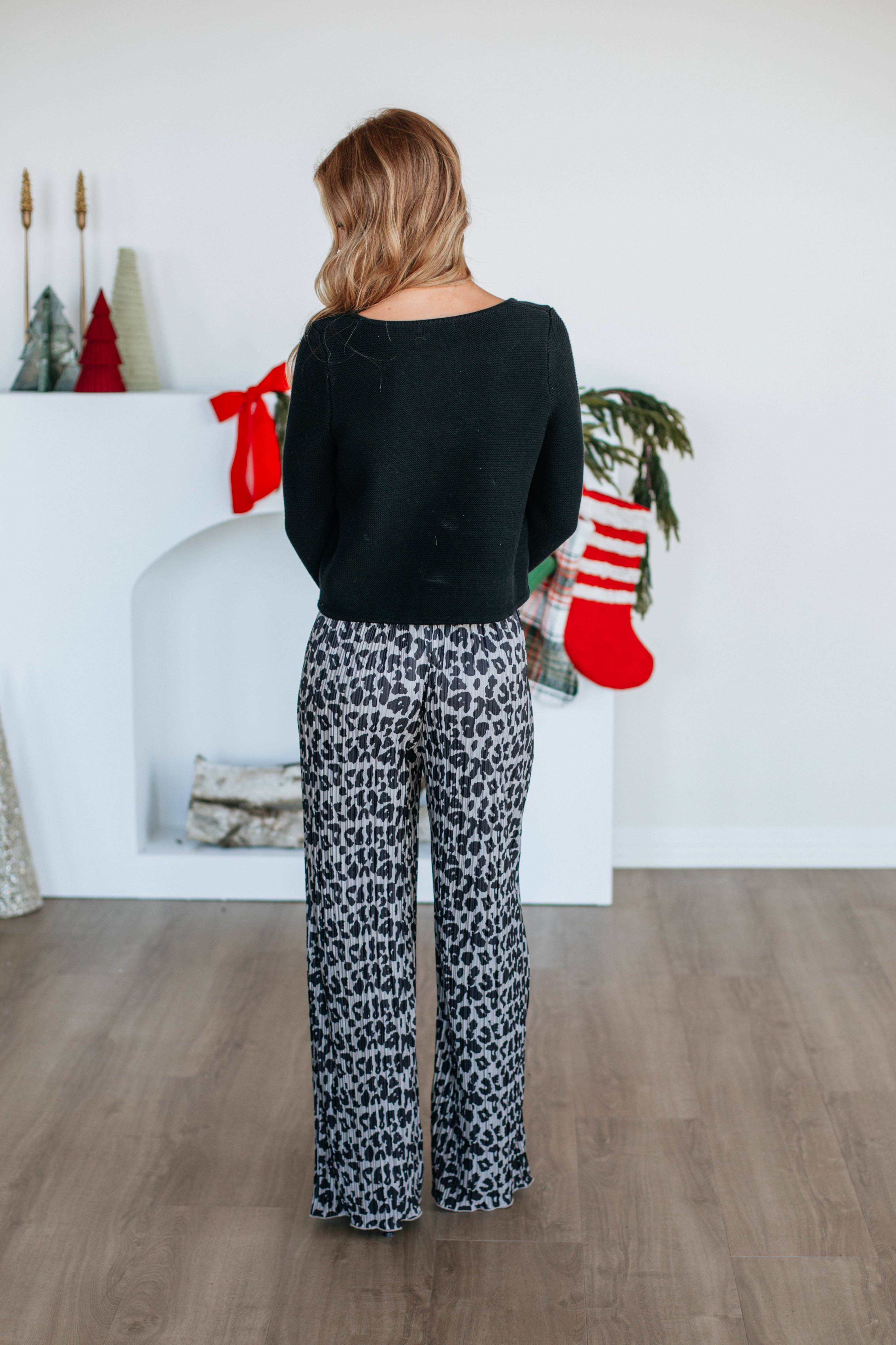 Francesca Women's Leopard Print High Waisted Stretch Pants - Comfortable & Stylish for Work, Casual Outfits & Night Out