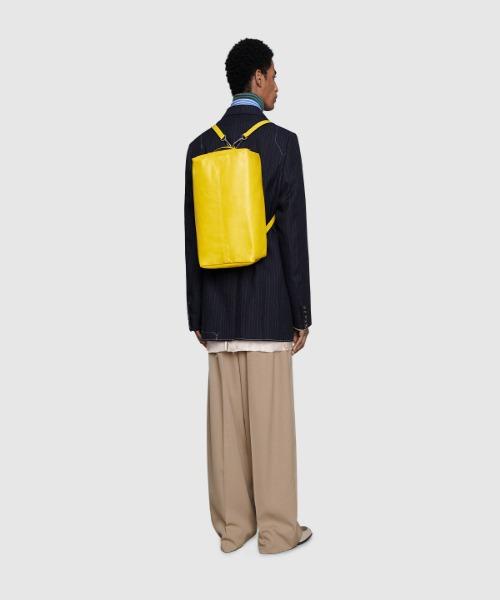 Gucci Soft Leather Backpack for Women - Yellow Luxury Designer Handbag for Travel, Work & School | Premium Genuine Leather Backpack with Comfortable Straps