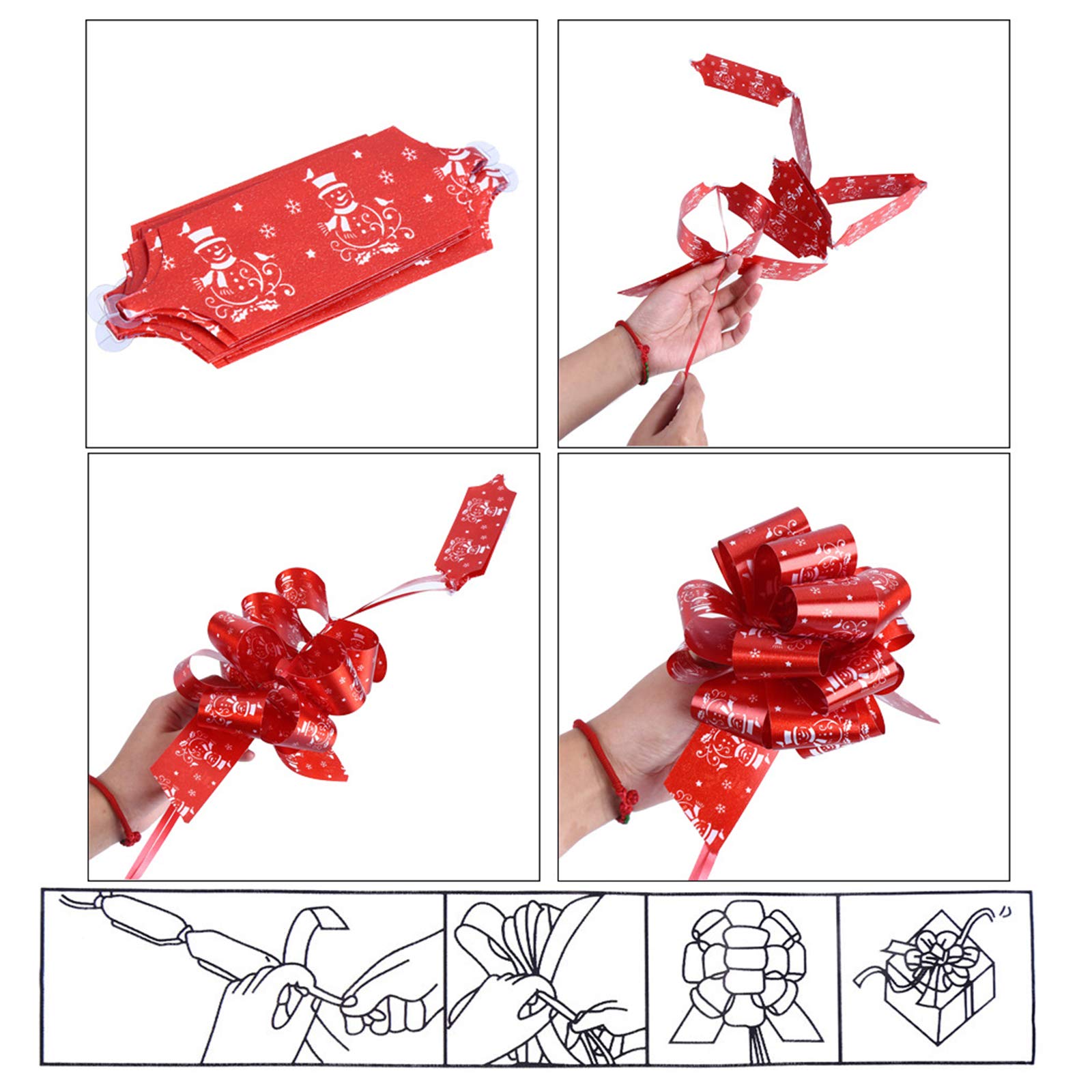 16 PCS Christmas Gift Bows - 5
