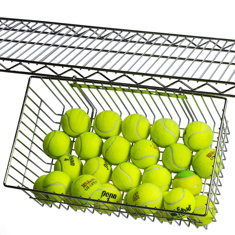 Wire Utility Basket for Shelving Inc. Wire Shelving - Durable Storage Organizer for Kitchen, Bathroom, and Garage Organization
