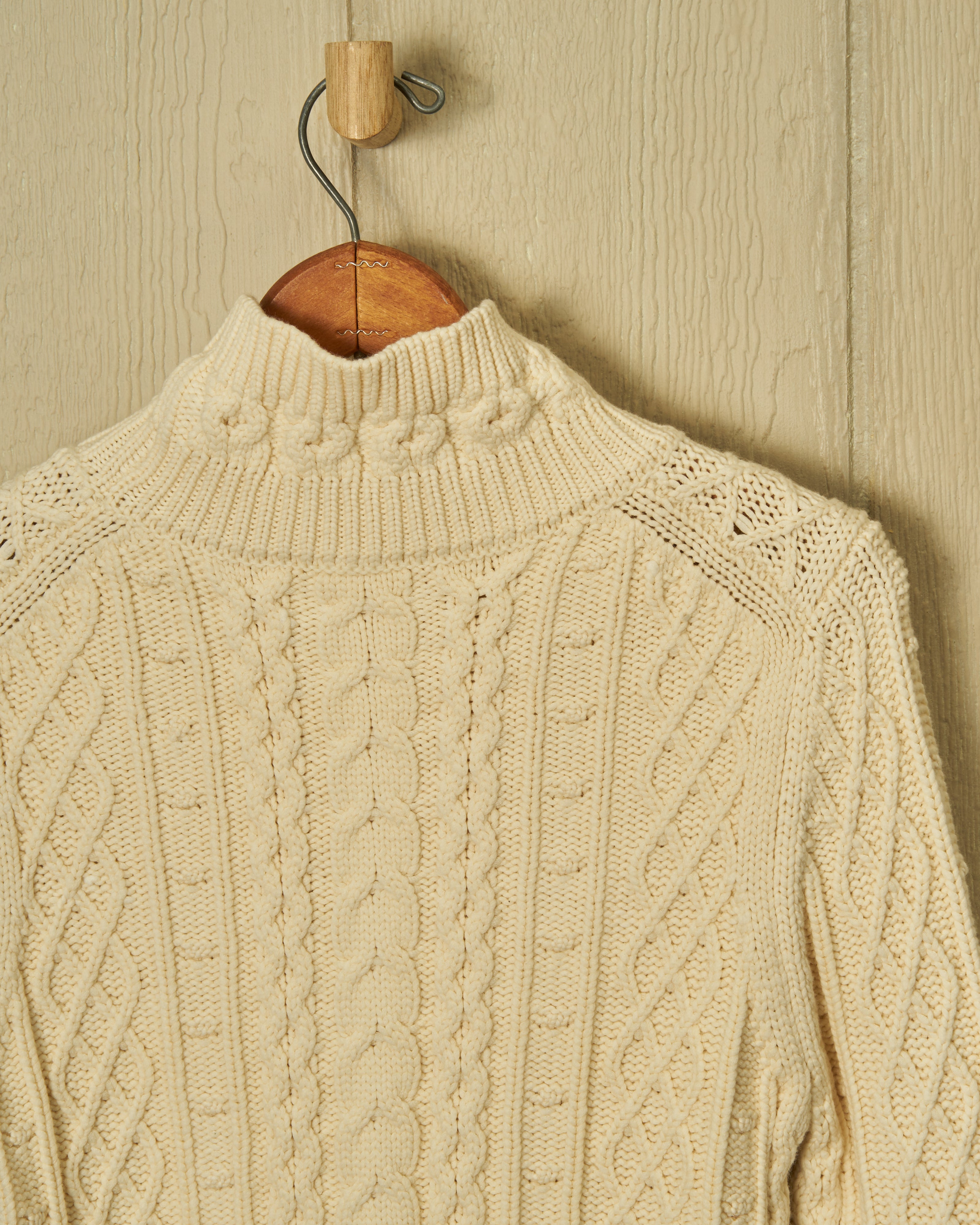 Stowe Women's Turtleneck Sweater - Soft Winter Knit Pullover in Egret White | Cozy Office Wear & Casual Outfits