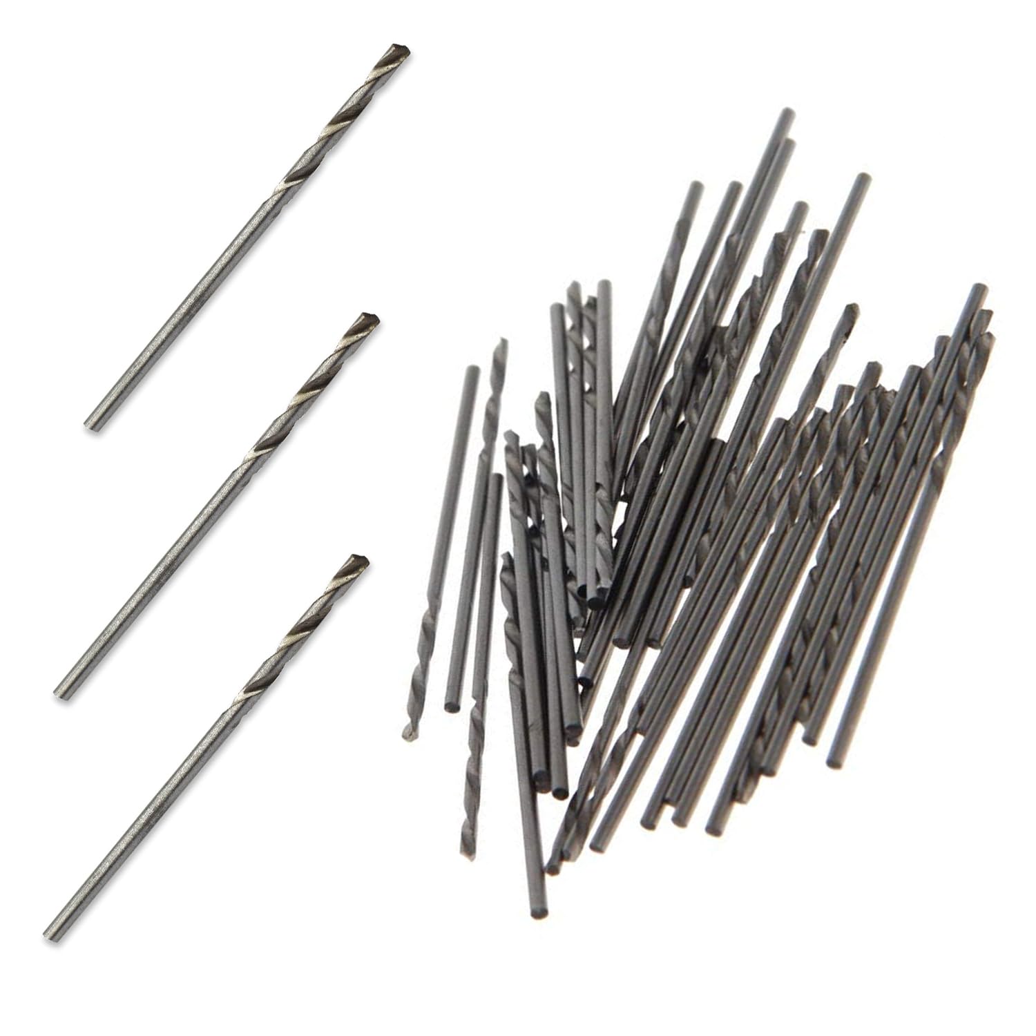 **Auniwaig 1.3mm HSS Twist Drill Bit Set - 40pcs High-Speed Steel Jobber Drill Bits for Steel & Aluminum Alloy - Perfect for Metalworking, Woodworking & DIY Projects**