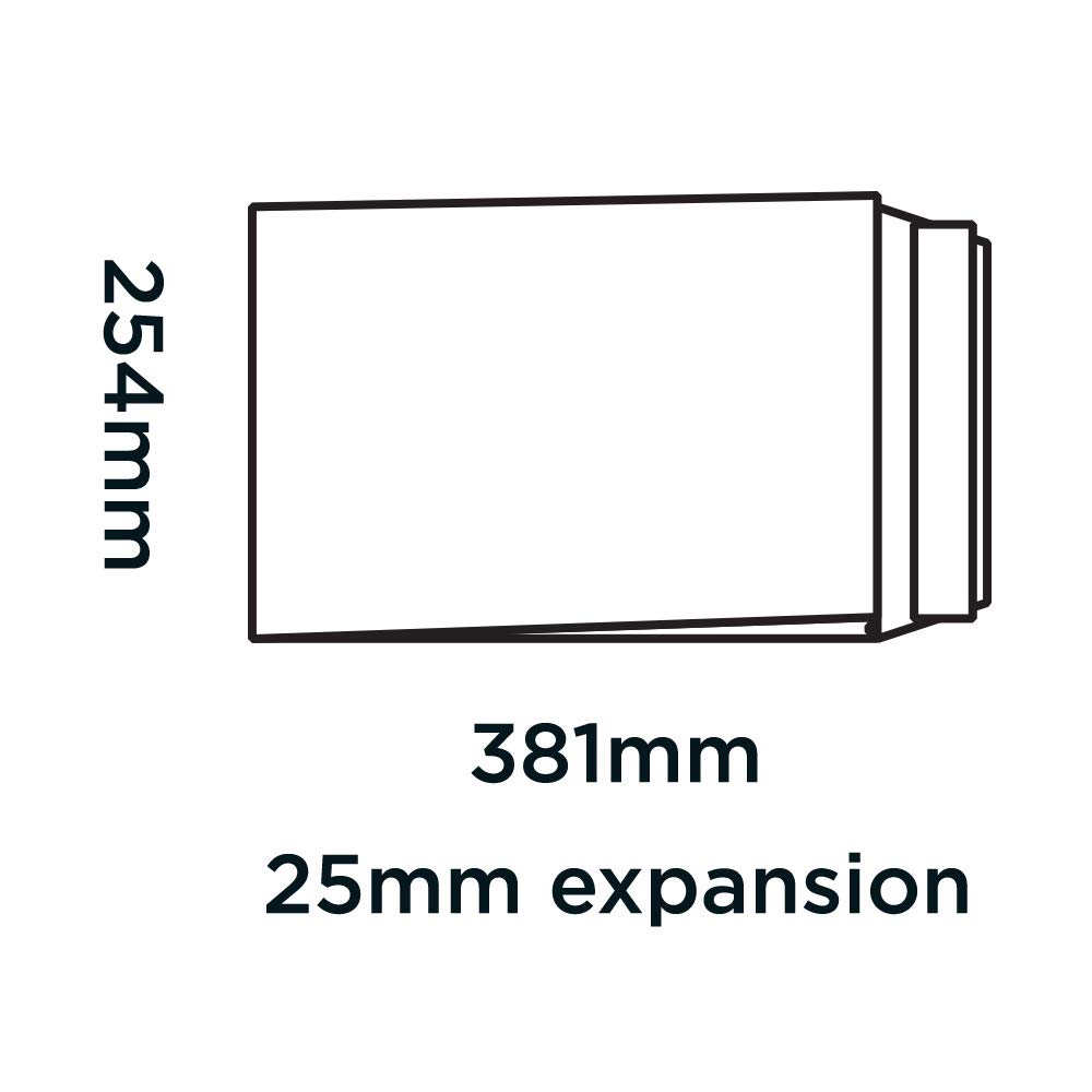 Premium Heavyweight Peel & Seal Gusset Envelopes 15x10 Inches (381x254mm) 140 GSM - Extra Strong Cream Manila Mailing Envelopes - Pack of 100 for Business Documents, Legal Mail & Secure Shipping