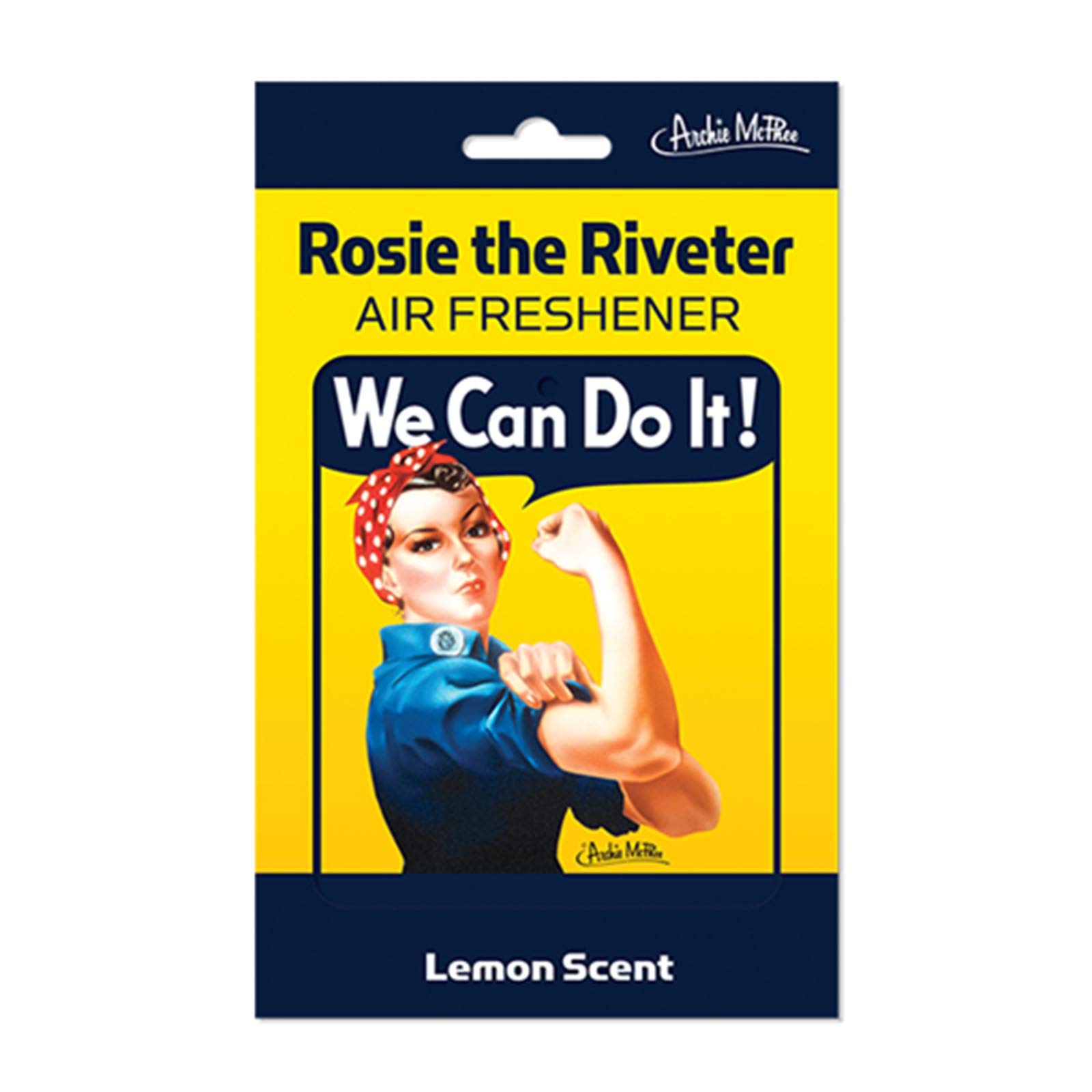 Rosie The Riveter Car Air Freshener - Long Lasting Scent for Cars, Office & Home | Vintage Inspired Air Freshener for Vehicles, Workspace & Home Decor