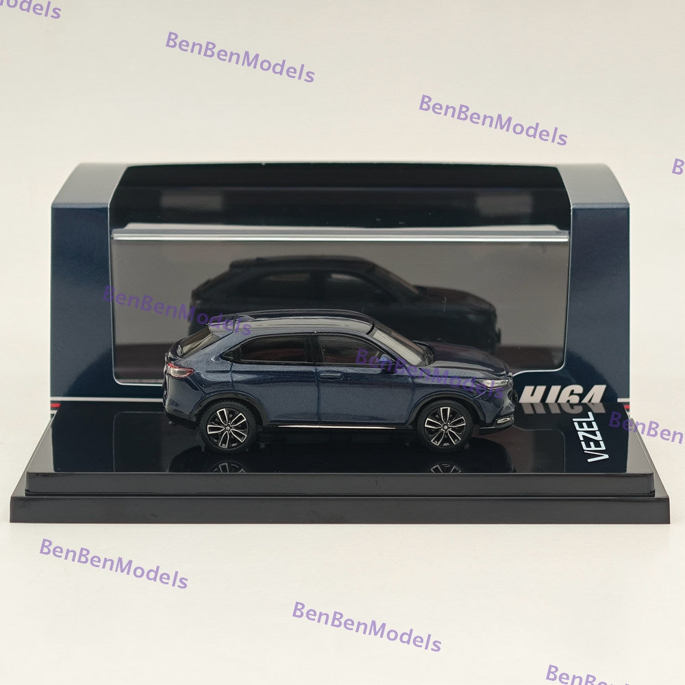 1/64 Scale Hobby Japan VEZEL e: HEV Z Midnight Blue Beam Metallic Diecast Car Model HJ641071ABL - Perfect for Collectors, Display, and Racing Enthusiasts