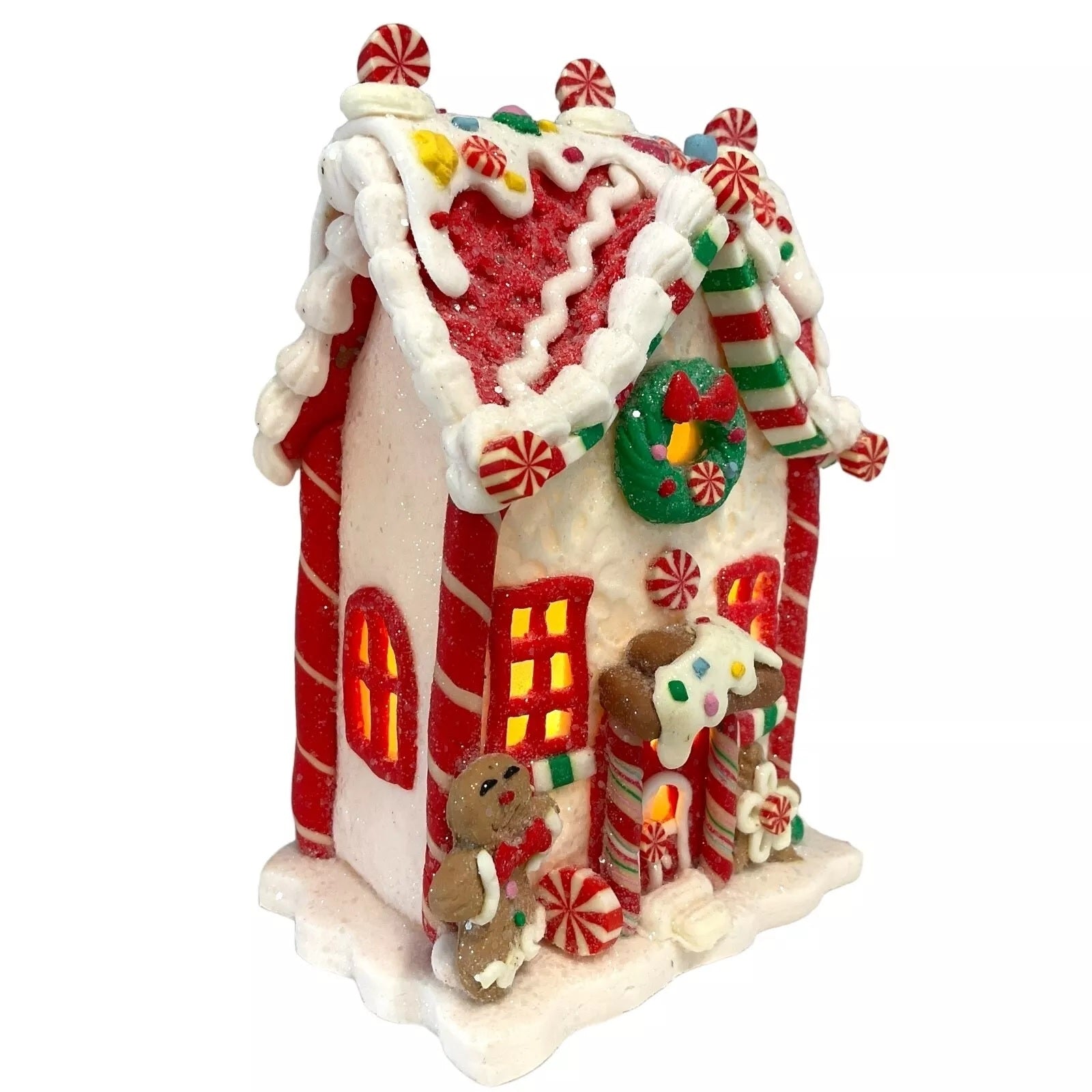 5.5-Inch Battery Operated Clay Dough Holiday Gingerbread House Decoration Kit - DIY Christmas Decor for Kids, Party Favors & Festive Home Decor