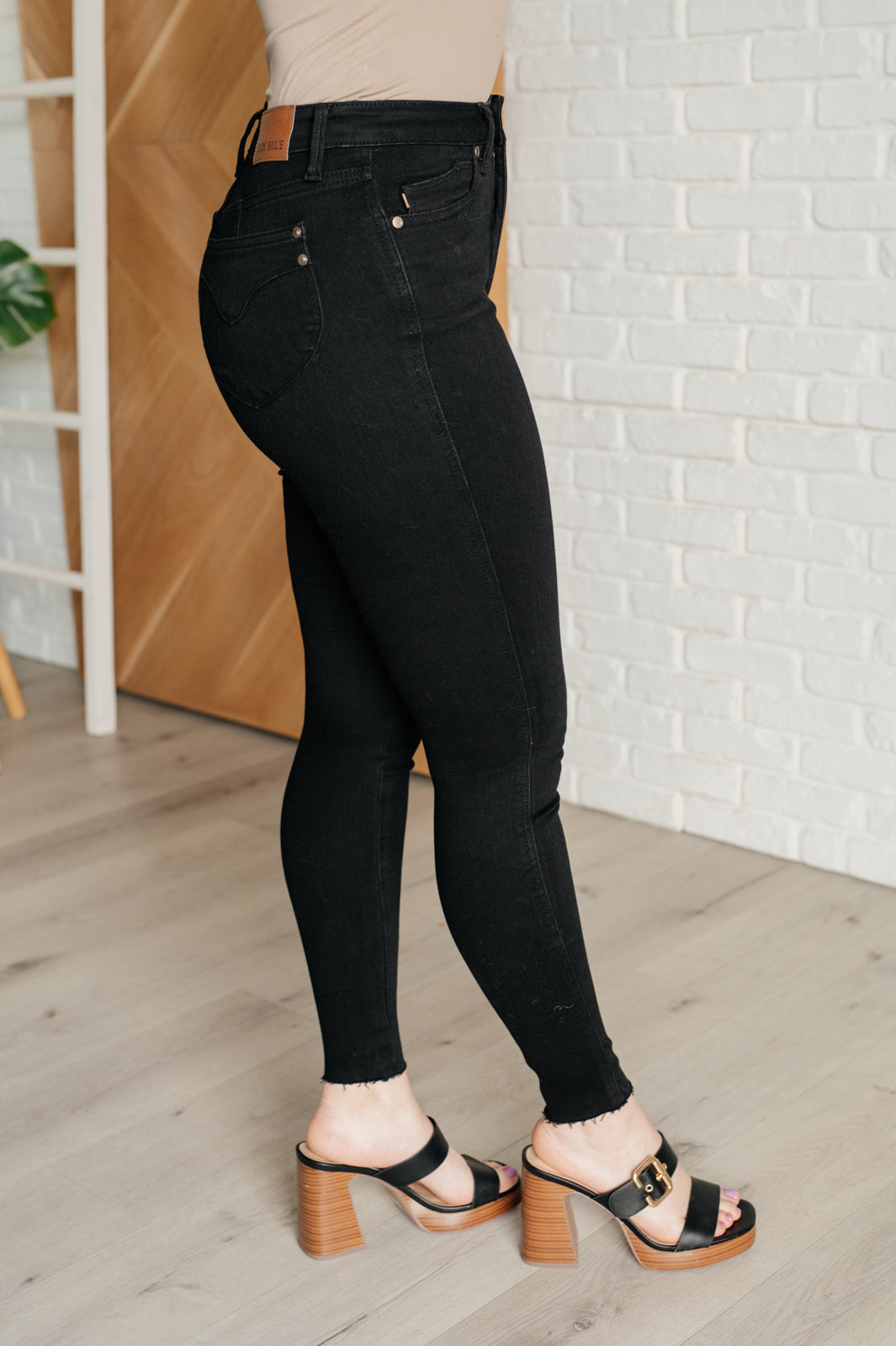 Nicole High Waisted Tummy Control Skinny Jeans for Women - Slimming Black Denim Pants | Perfect for Work, Date Night & Everyday Wear