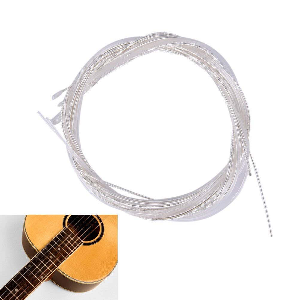 6Pcs Nylon Classical Guitar Strings Set - Silver Plated Super Light for Acoustic Guitars | Perfect for Beginners & Professional Musicians | Ideal for Practice, Performances & Studio Recording
