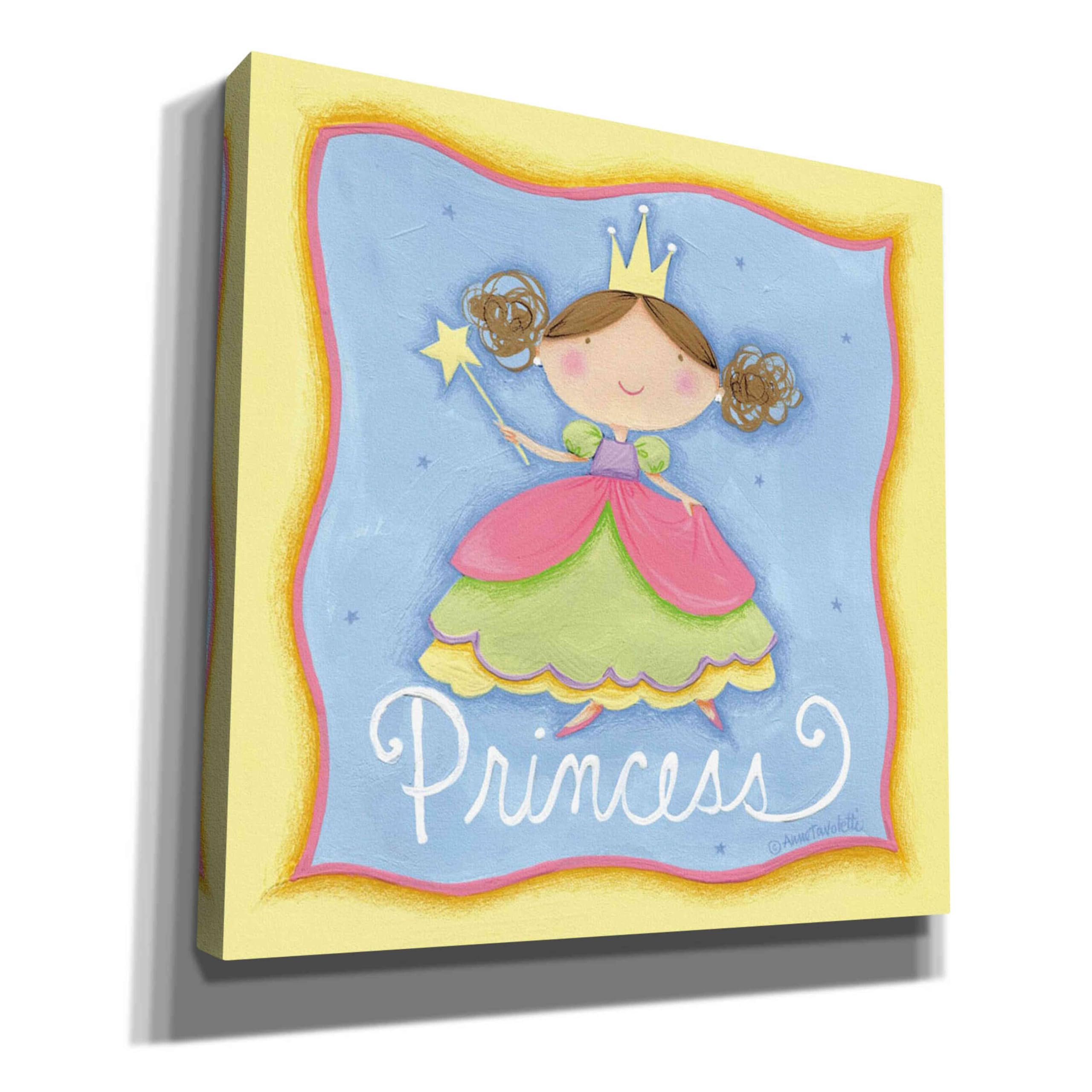 Epic Graffiti 'Princess' by Anne Tavoletti - 26x26 Inch Canvas Wall Art Painting, Modern Home Decor for Living Room, Bedroom & Office