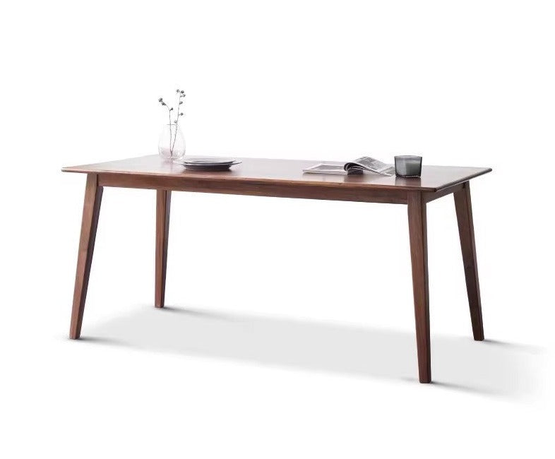 Premium Black Walnut Solid Wood Dining Table - Handcrafted Rustic Farmhouse Style - Perfect for Family Gatherings & Dinner Parties