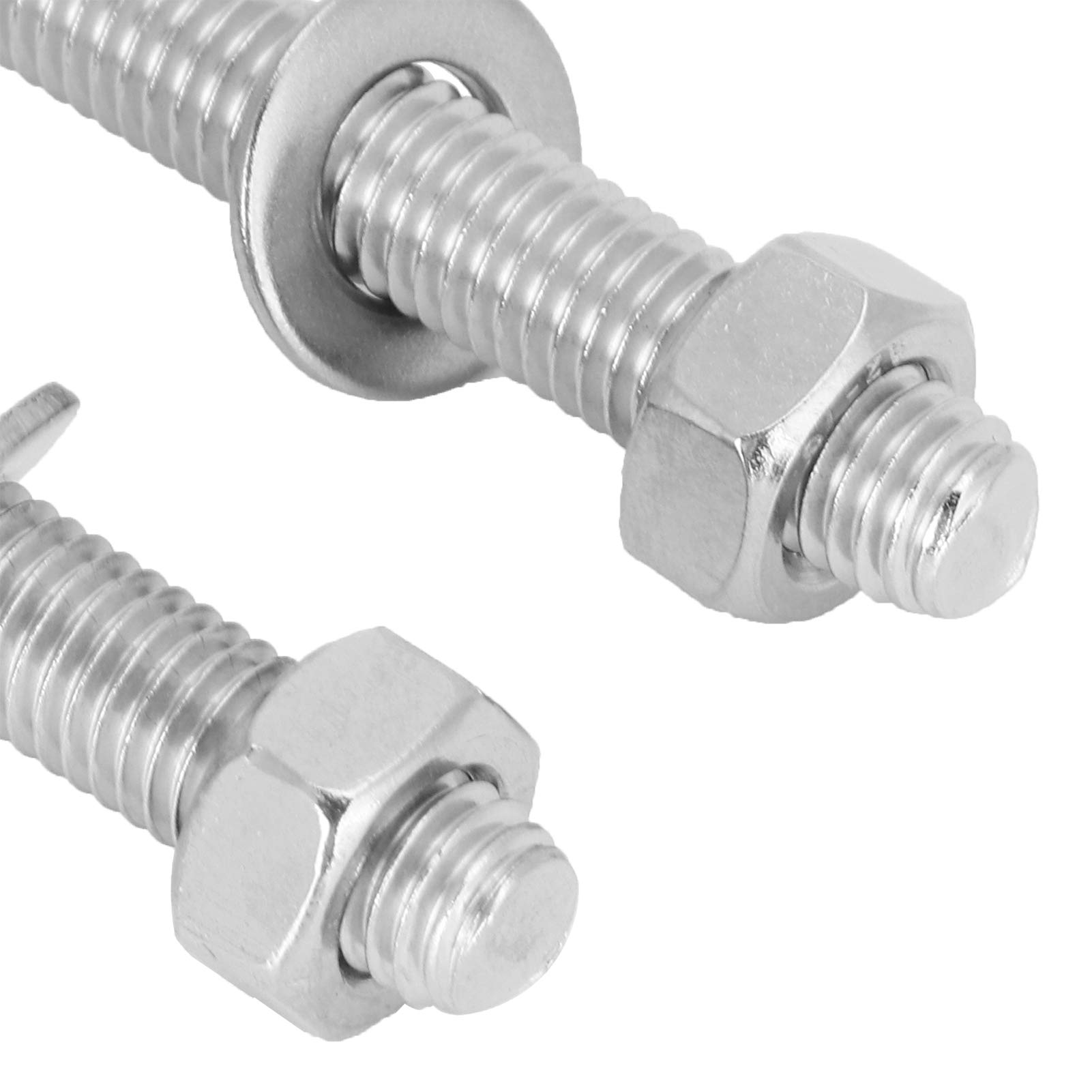 Stainless Steel Pool Ladder Bolts and Nuts Set - 4pcs Heavy Duty Hardware for Inground/Above Ground Swimming Pool Ladder Installation and Repair
