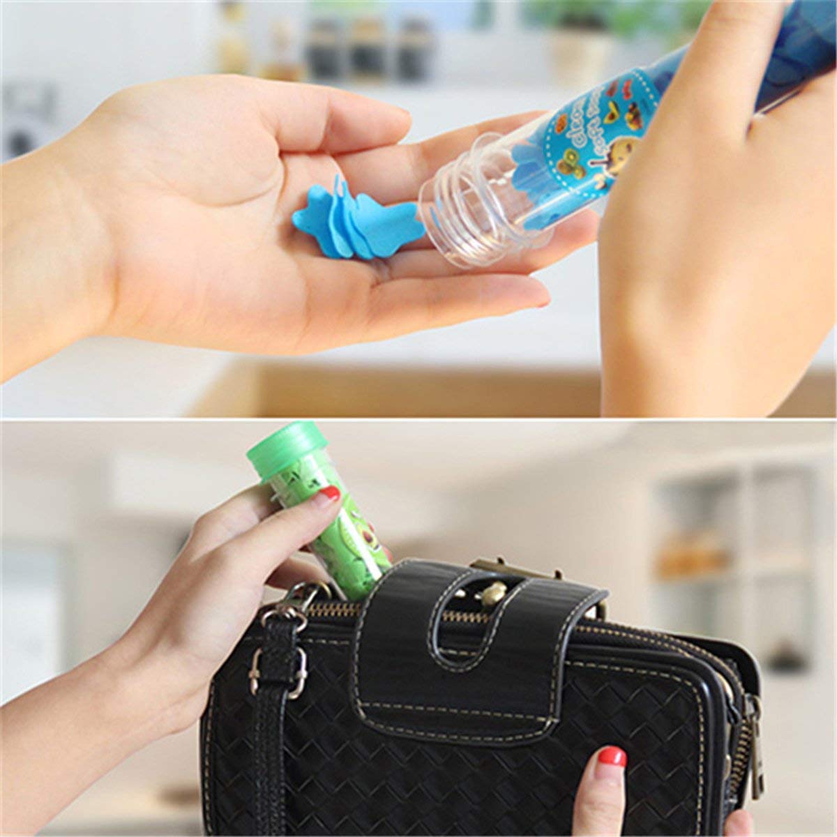 AK Store (Pack of 2) Floral Design Travel-Sized Paper Soap Sheets in Tube Bottle - Eco-Friendly Hand Wash for Kitchen, Bathroom, Camping & Outdoor Activities | Perfect for Hiking, Travel & Emergency Hygiene