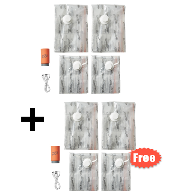 Vacuum Storage Bags for Travel & Home Organization - Space Saving Vac Pack Go - Perfect for Clothes, Blankets & Seasonal Storage