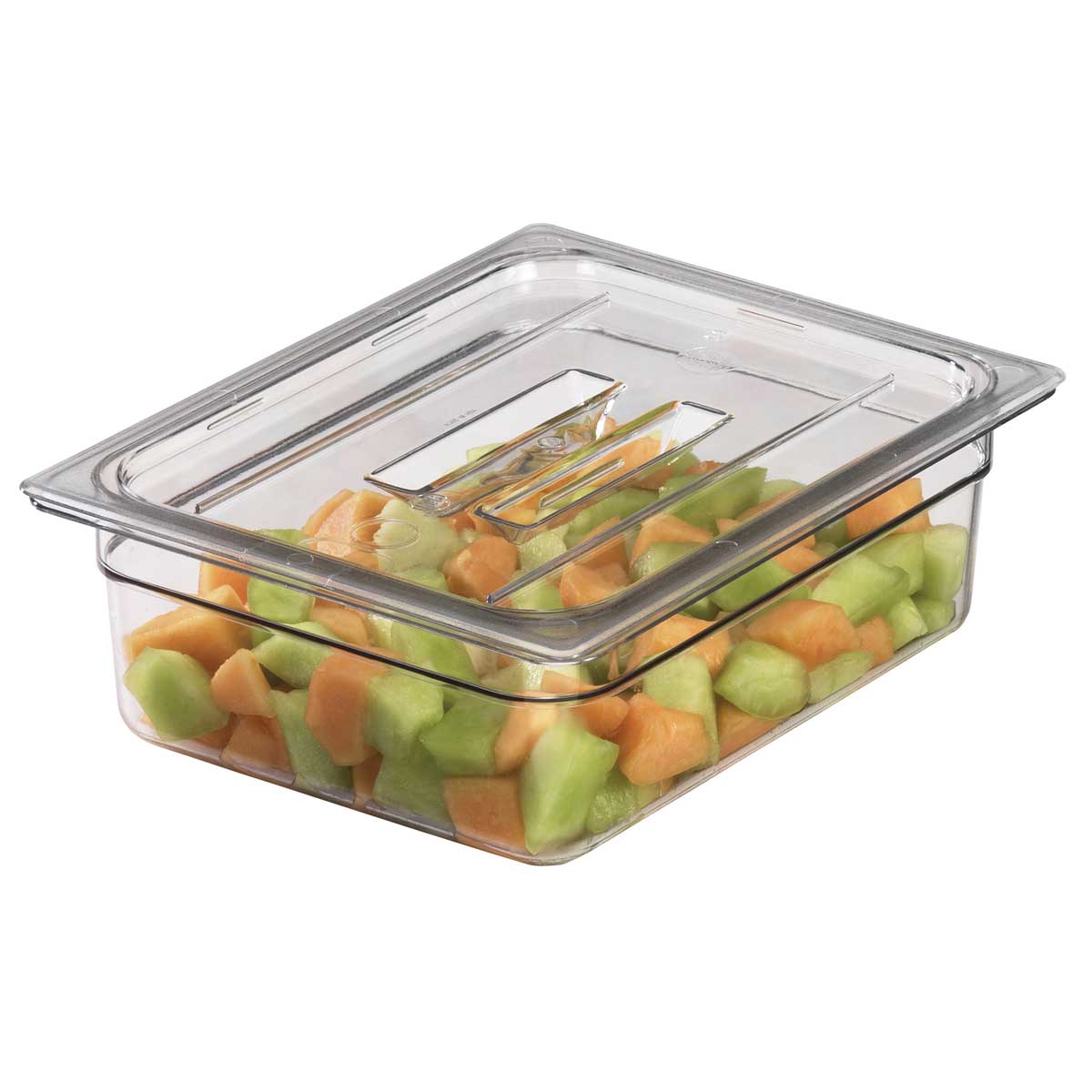 Cambro 20CWCH135 Camwear 1/2 Size Clear Food Pan Lid with Handle - Durable & BPA-Free for Commercial Kitchens, Catering, Buffets & Food Storage