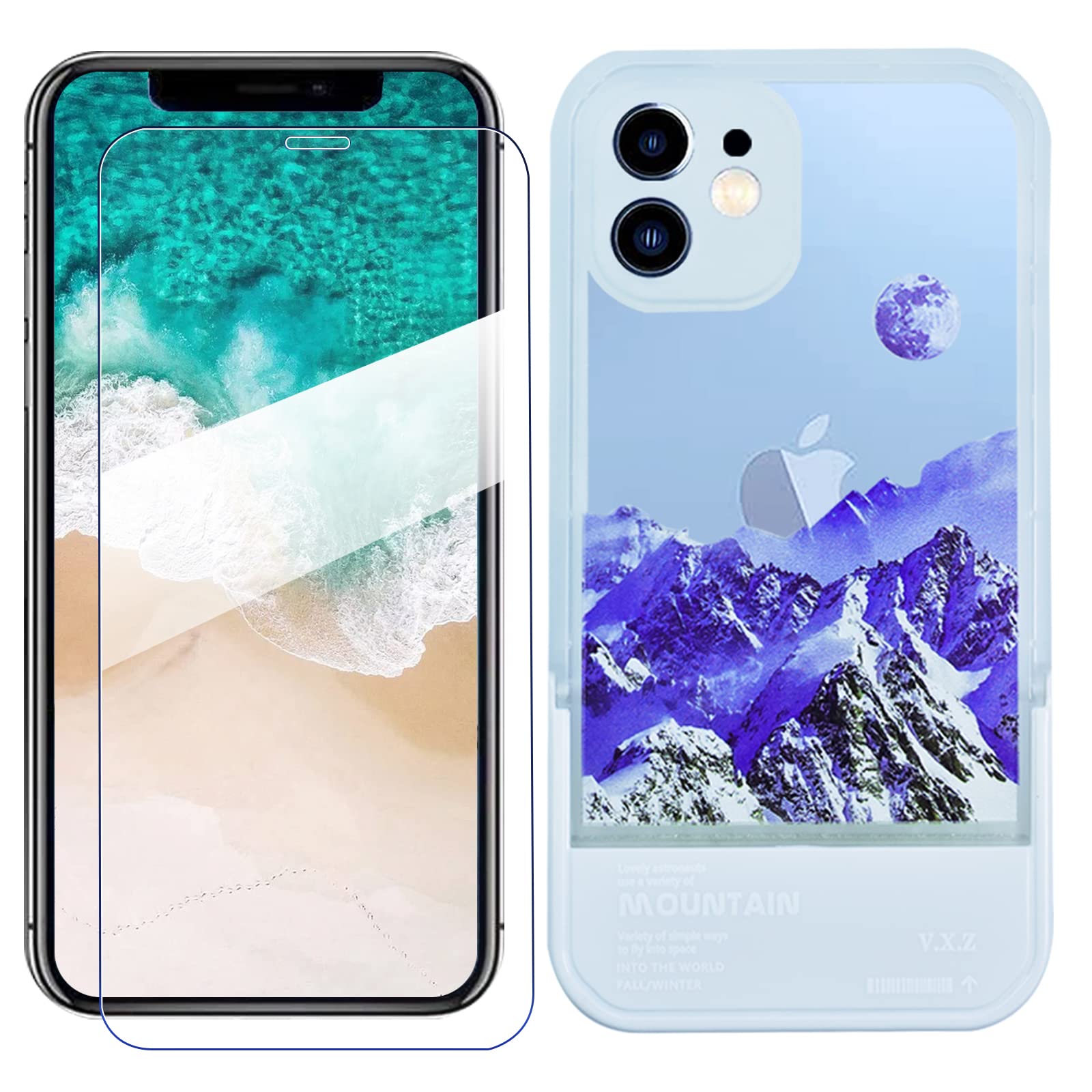 Premium Shockproof Silicone Phone Case for iPhone 11 with Tempered Glass Screen Protector | 6.1 Inch Protective Cover | Transparent White Design | Perfect for Everyday Use, Travel & Outdoor Activities
