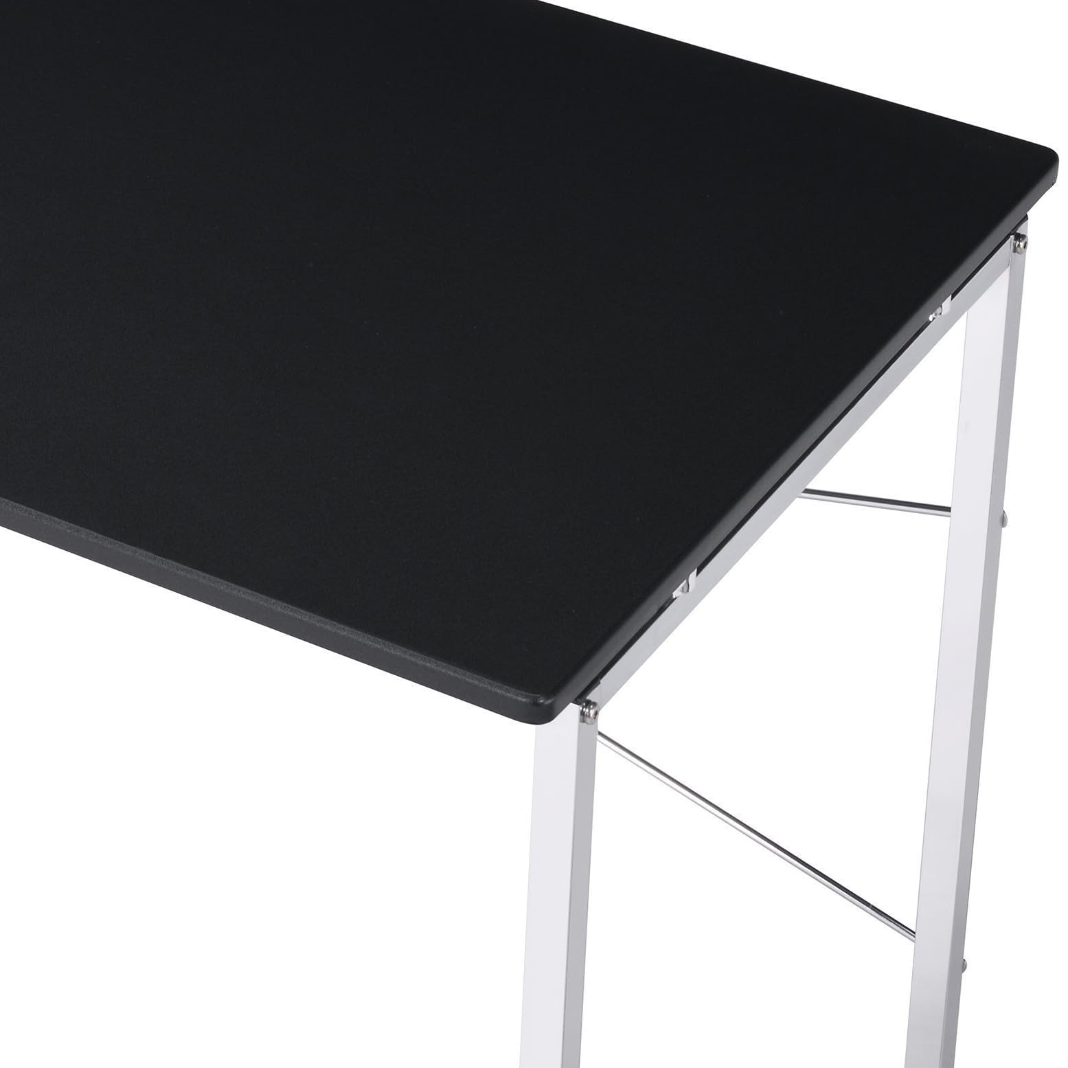 Acme Tennos Vanity Desk with Black & Chrome Finish - Modern Dressing Table for Bedroom Makeup & Skincare Routine