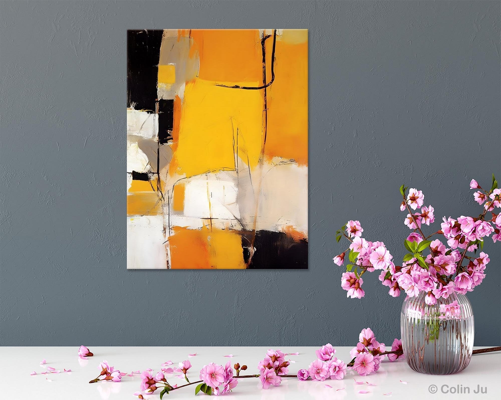Extra Large Abstract Wall Paintings for Bedroom - Hand Painted Modern Canvas Art - Contemporary Original Wall Decor for Living Room & Home Office