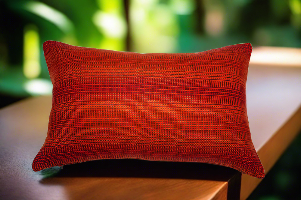 Maharam Wool Striae Torch Pillow - Luxury Decorative Throw Pillow for Sofa, Bed & Home Decor - Soft Wool Blend Cushion Cover for Living Room, Bedroom & Office