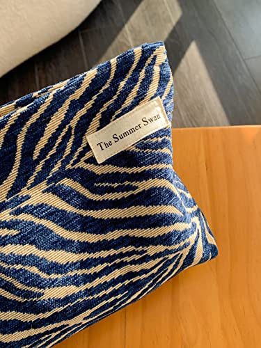 Velvet Zebra Print Navy