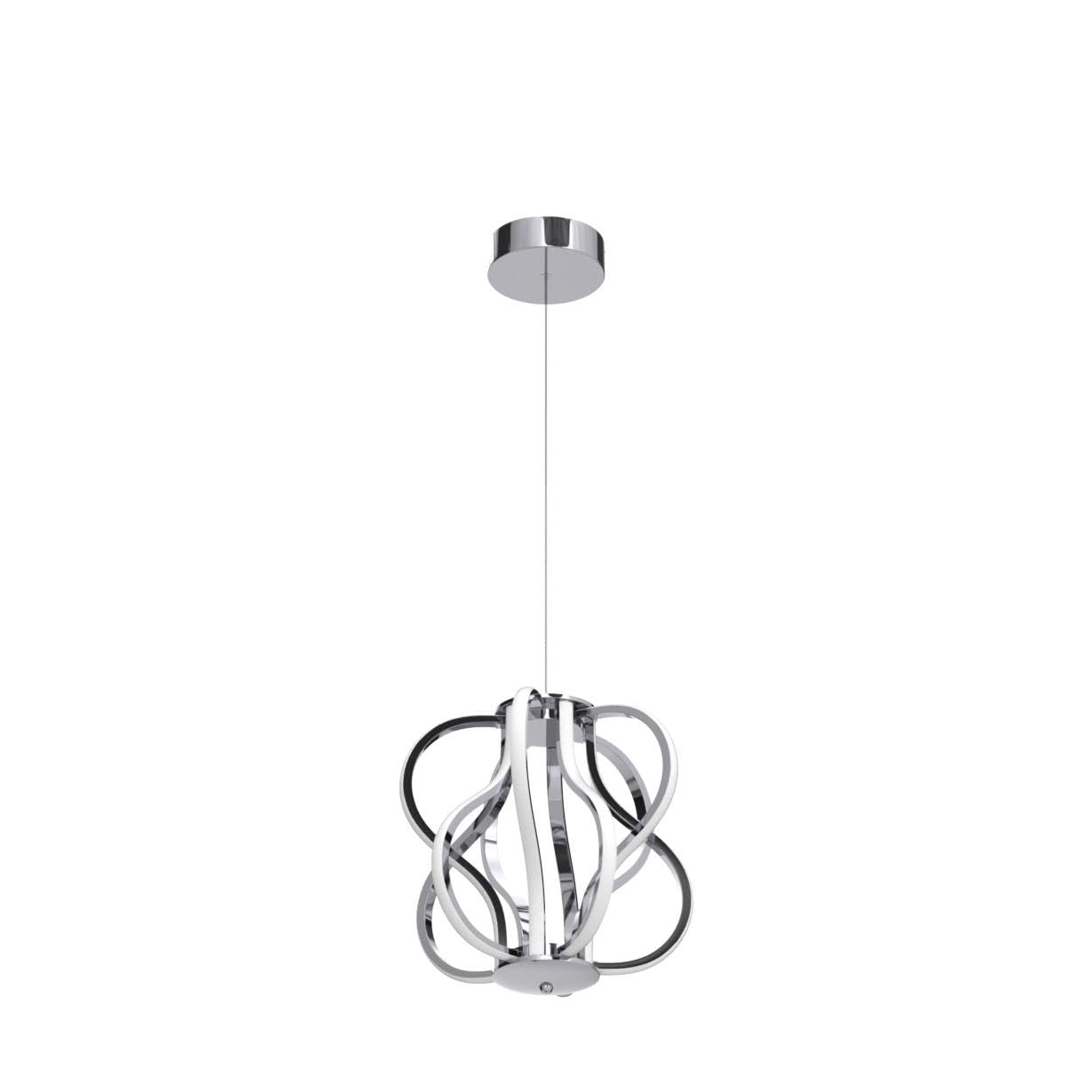 Modern LED Chandelier - 10 Light Chrome Hanging Pendant Light Fixture with Easy Installation | Silver Finish for Dining Room, Living Room, Bedroom, Kitchen & Hallway | Perfect for Home Decor & Interior Lighting