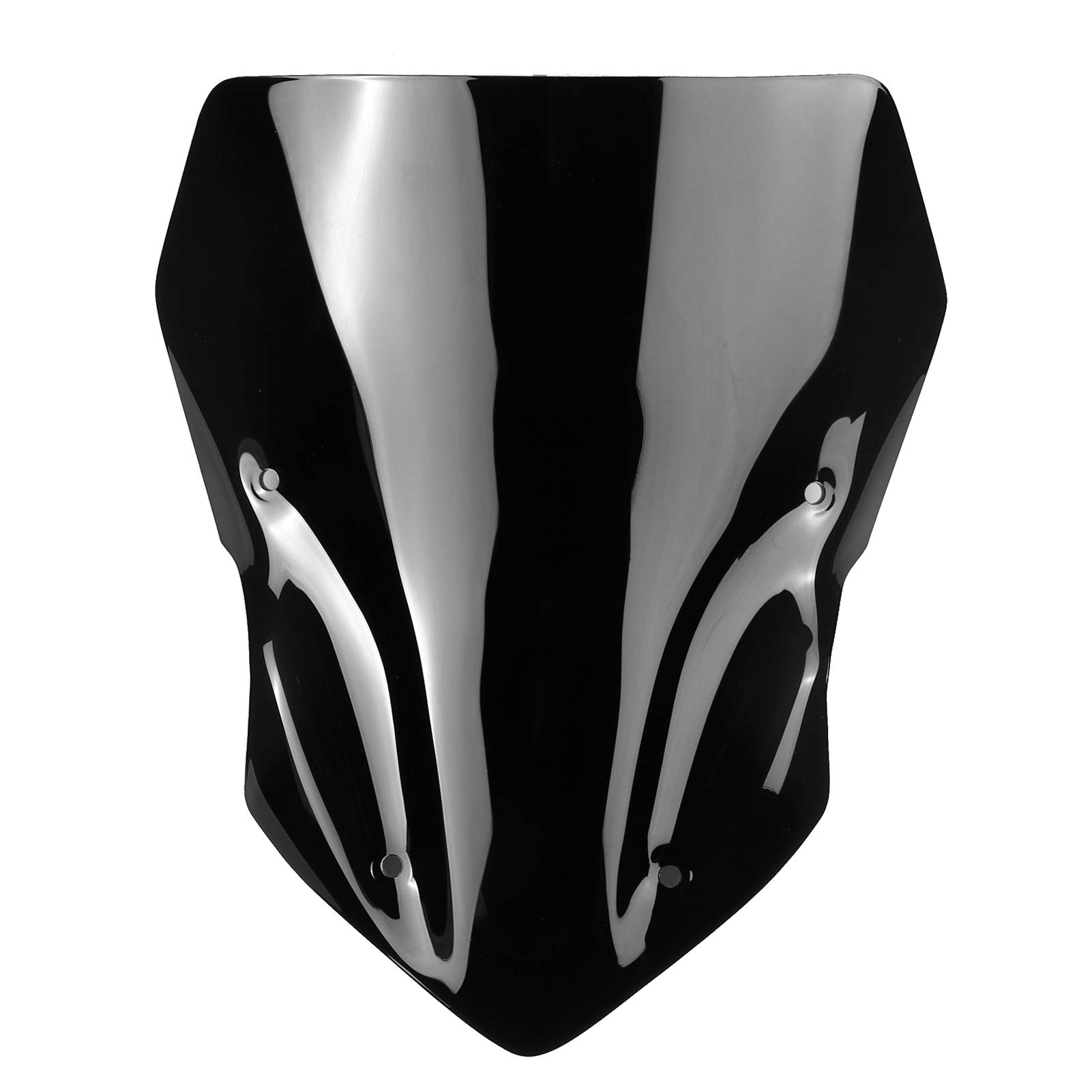 Duokon Black PC Motorcycle Windshield - Wind Deflector for Smooth Rides