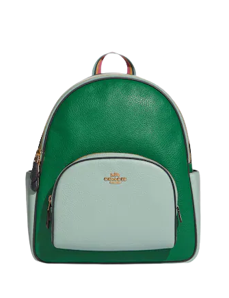 Coach Court Backpack in Colorblock Design | Stylish Women's Leather Backpack for Work, School & Travel | Perfect for Office, College & Everyday Use