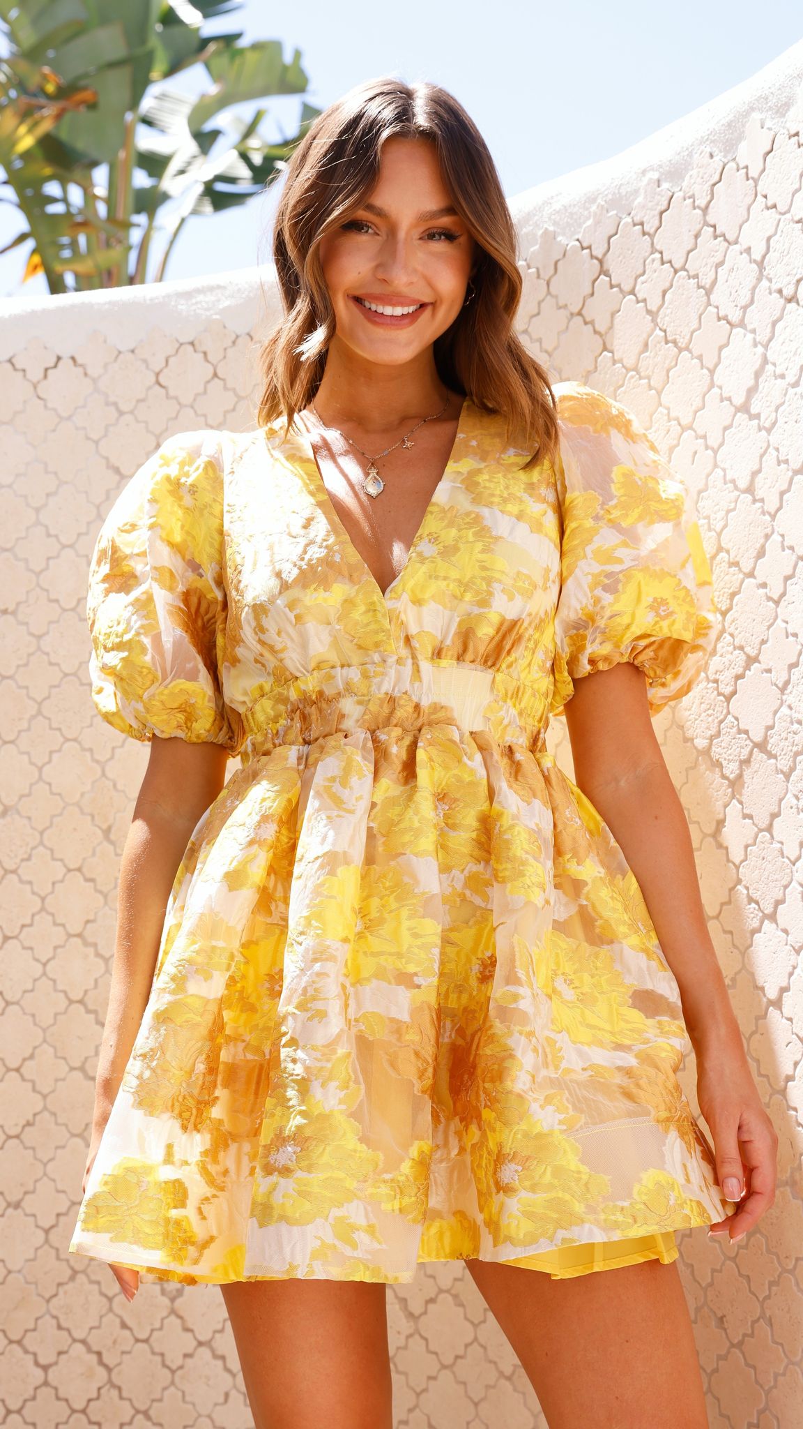 Abel Mini Dress in Yellow - Flirty Summer Outfit for Beach Parties & Date Nights