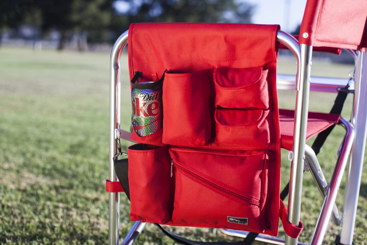 PICNIC TIME NCAA California Bears Folding Sports Chair with Side Table - Portable Beach & Camping Chair for Adults - Perfect for Tailgating, Outdoor Concerts, and Backyard Relaxation