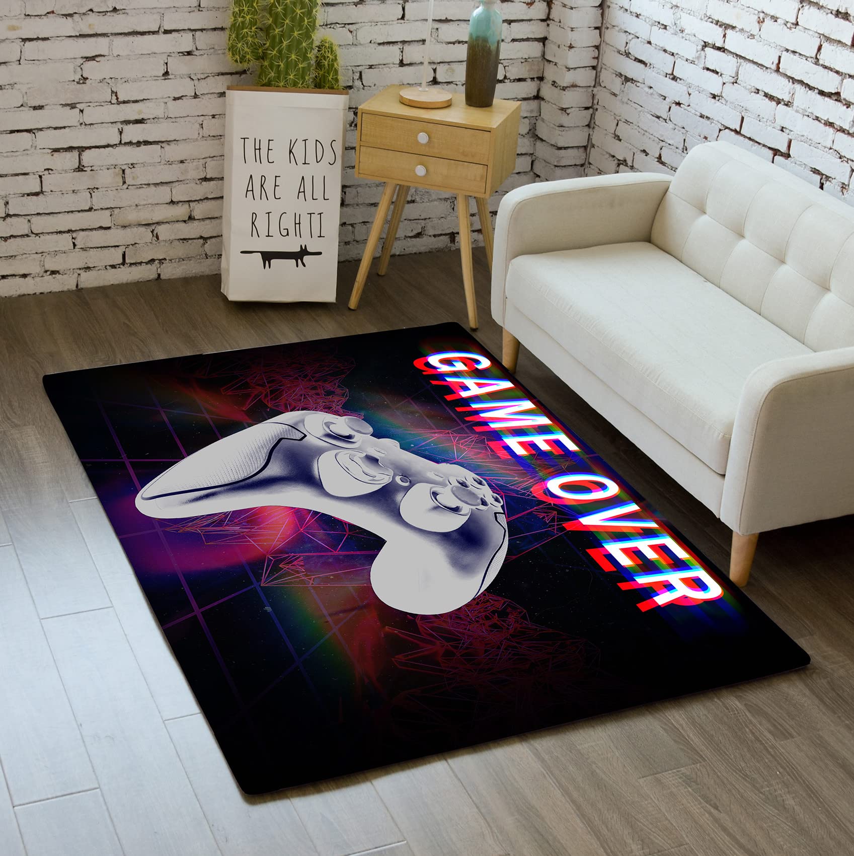 3D Video Game Controller Area Rug - 63