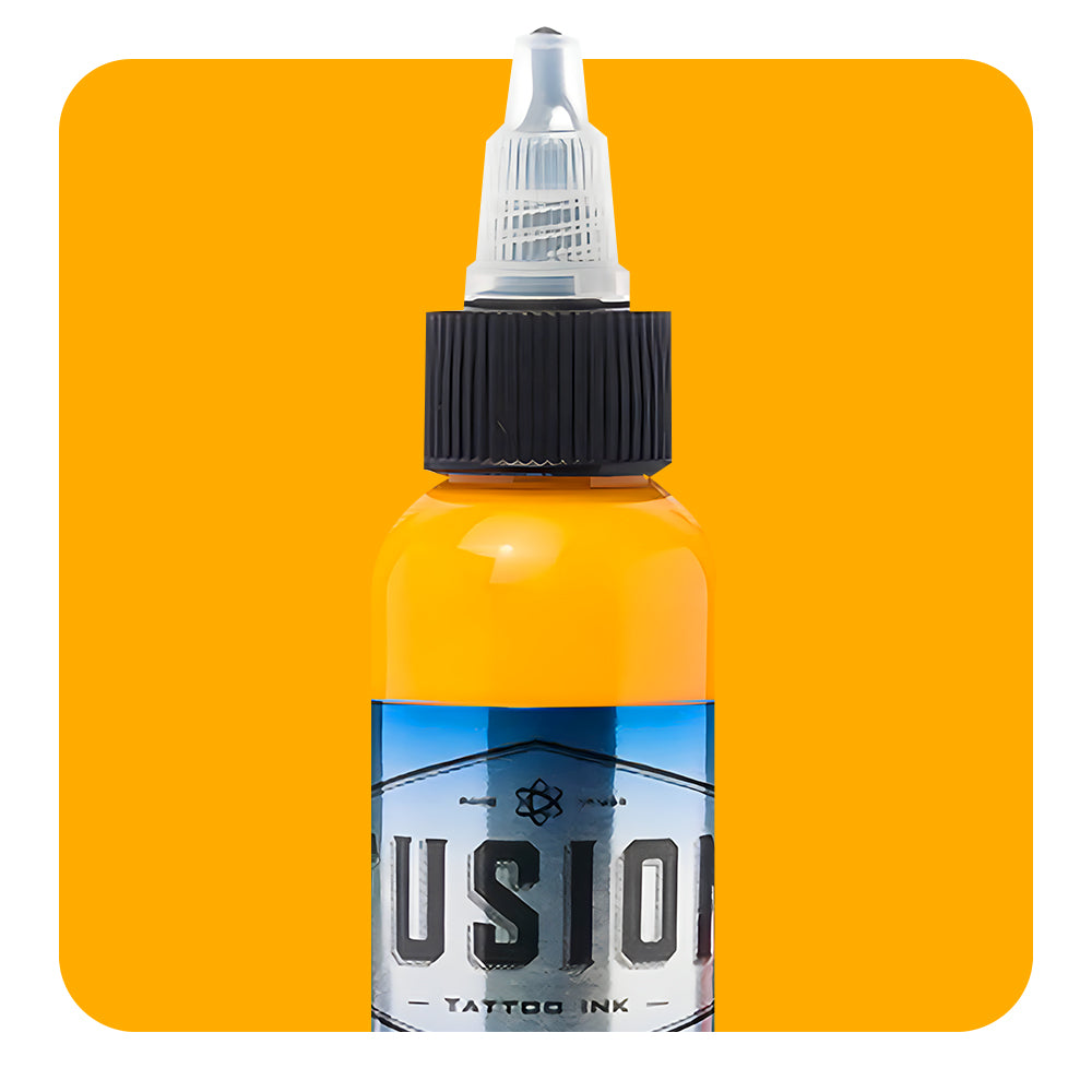 Premium Golden Yellow Fusion Tattoo Ink - Professional Tattoo Artist Supplies - Perfect for Body Art, Permanent Makeup & Cosmetic Tattooing
